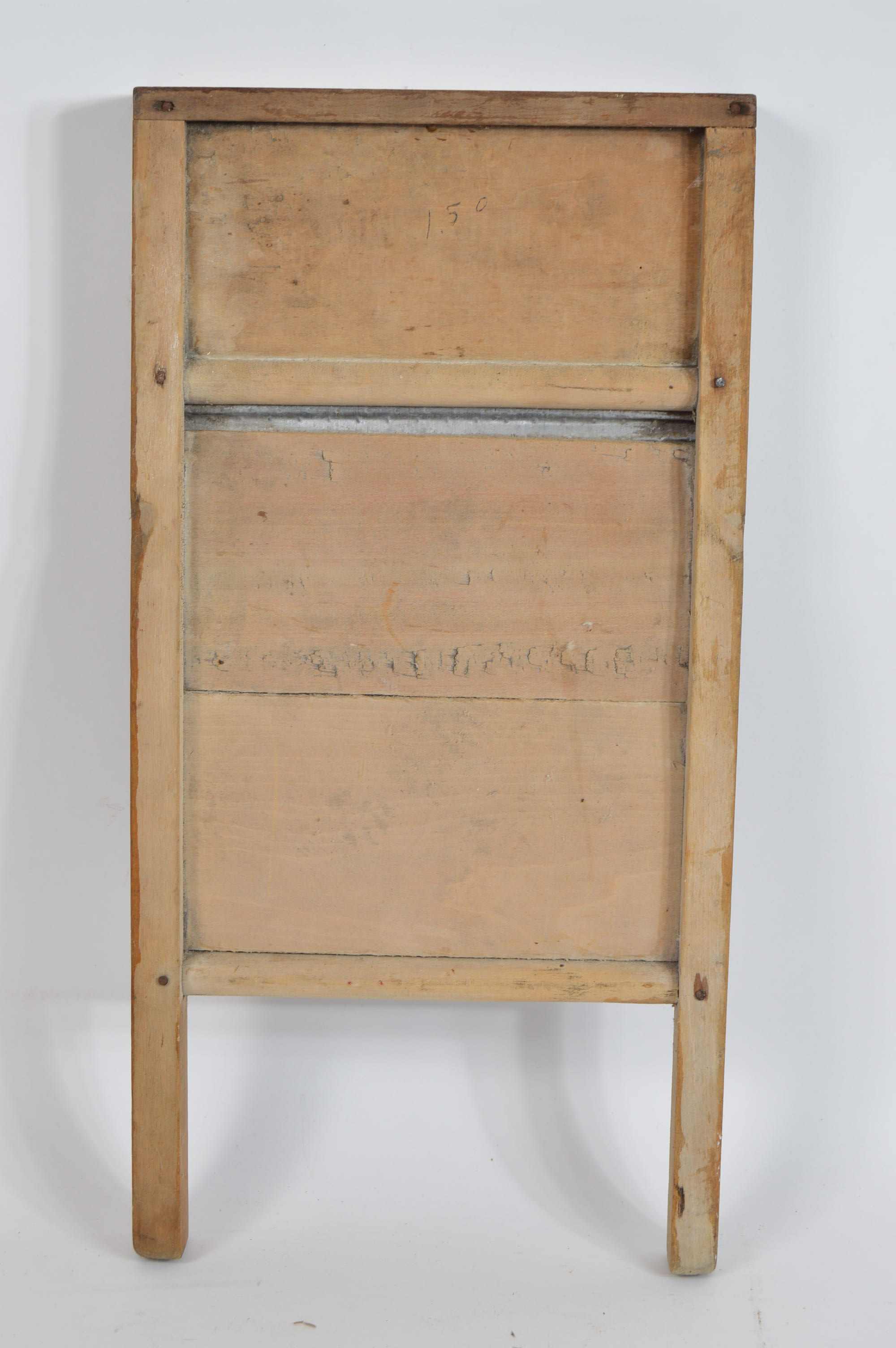 Vintage Washboard, Mercury Jugs, Green Wine Bottle, and Metal Pail