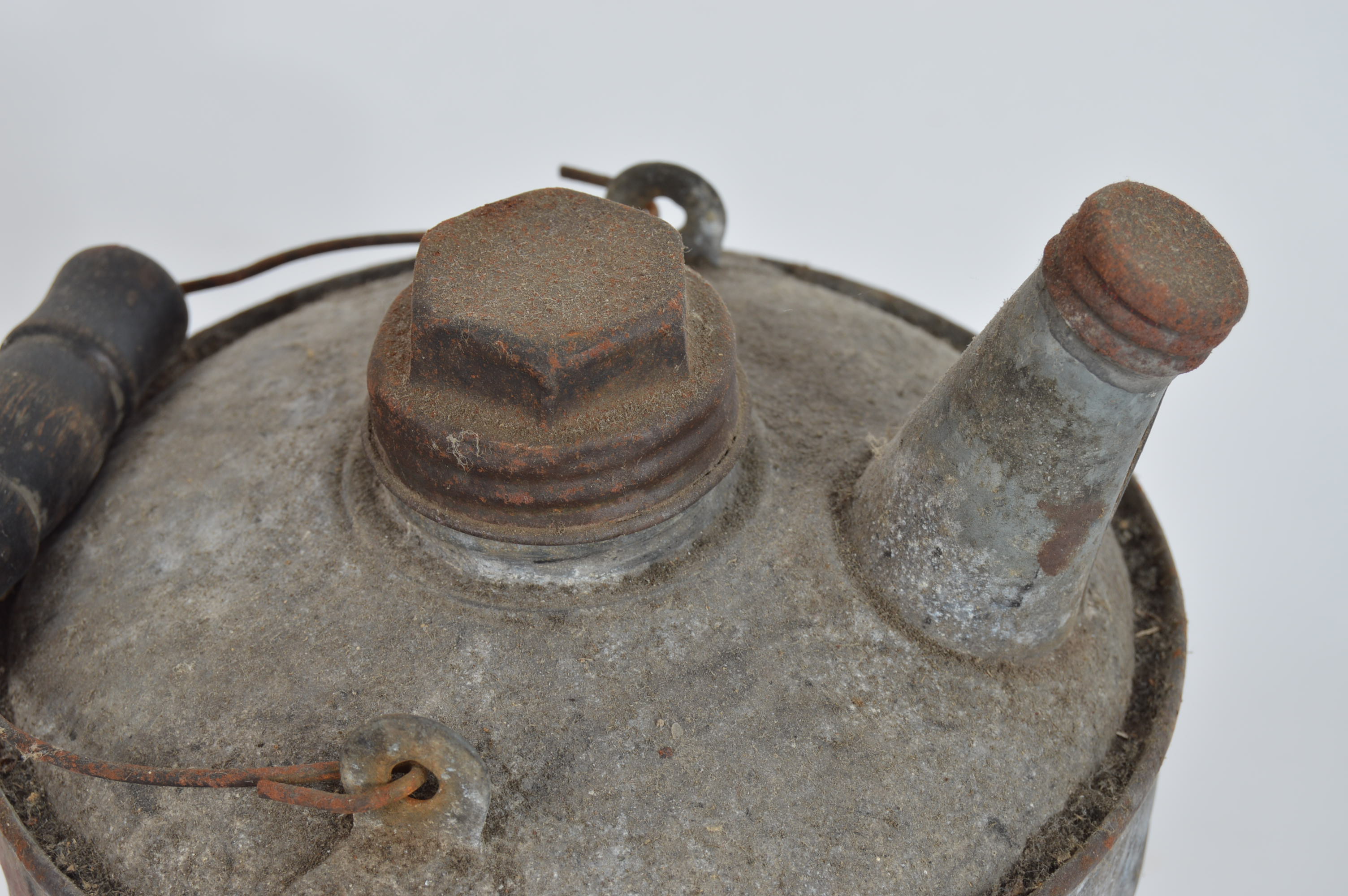 Vintage Metal Gas Can and Funnel