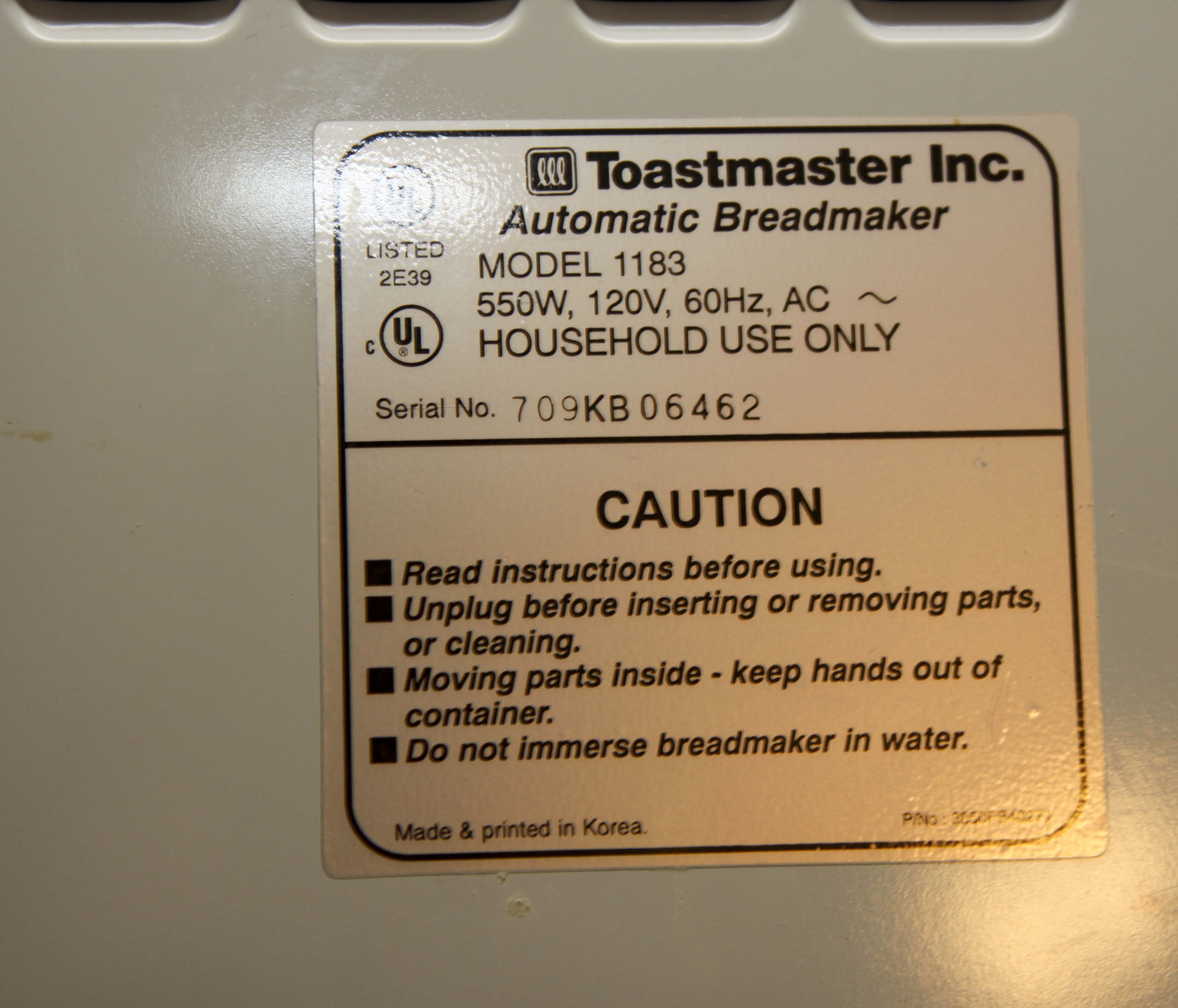 Bread Machine, Warming Trays and More