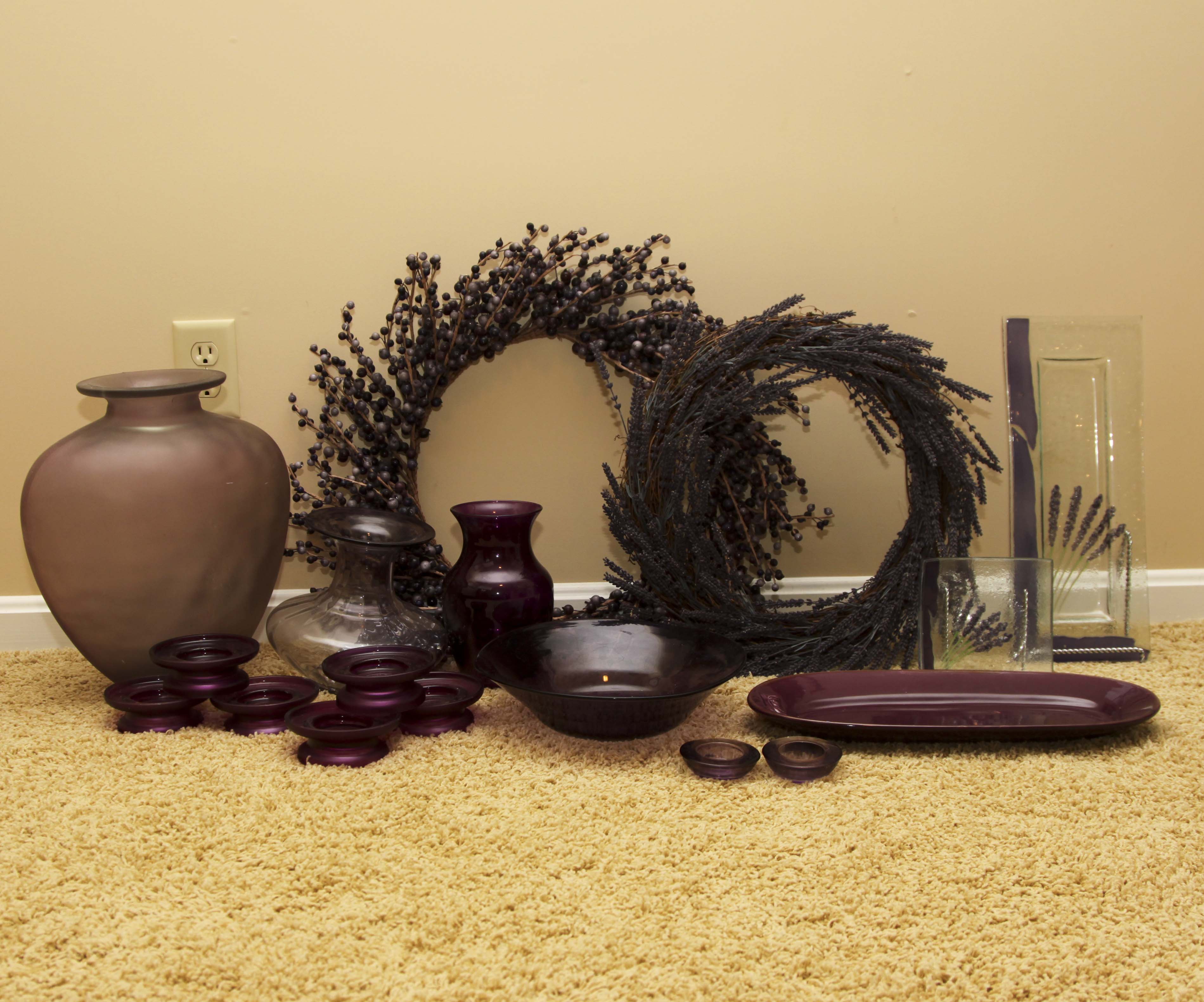 Home Decor Group in Shades of Purple