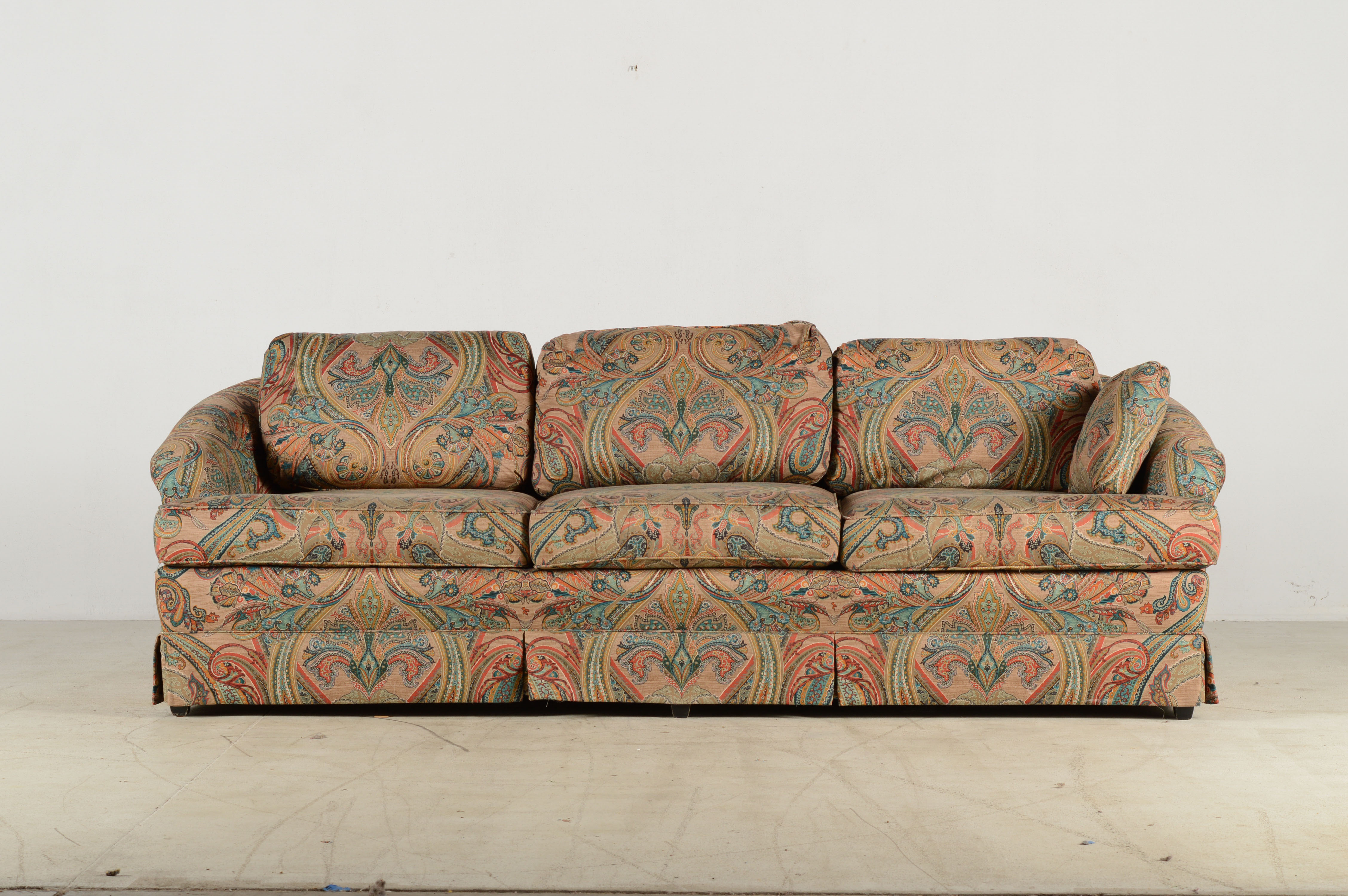 J. Royale Paisley Print Sofa