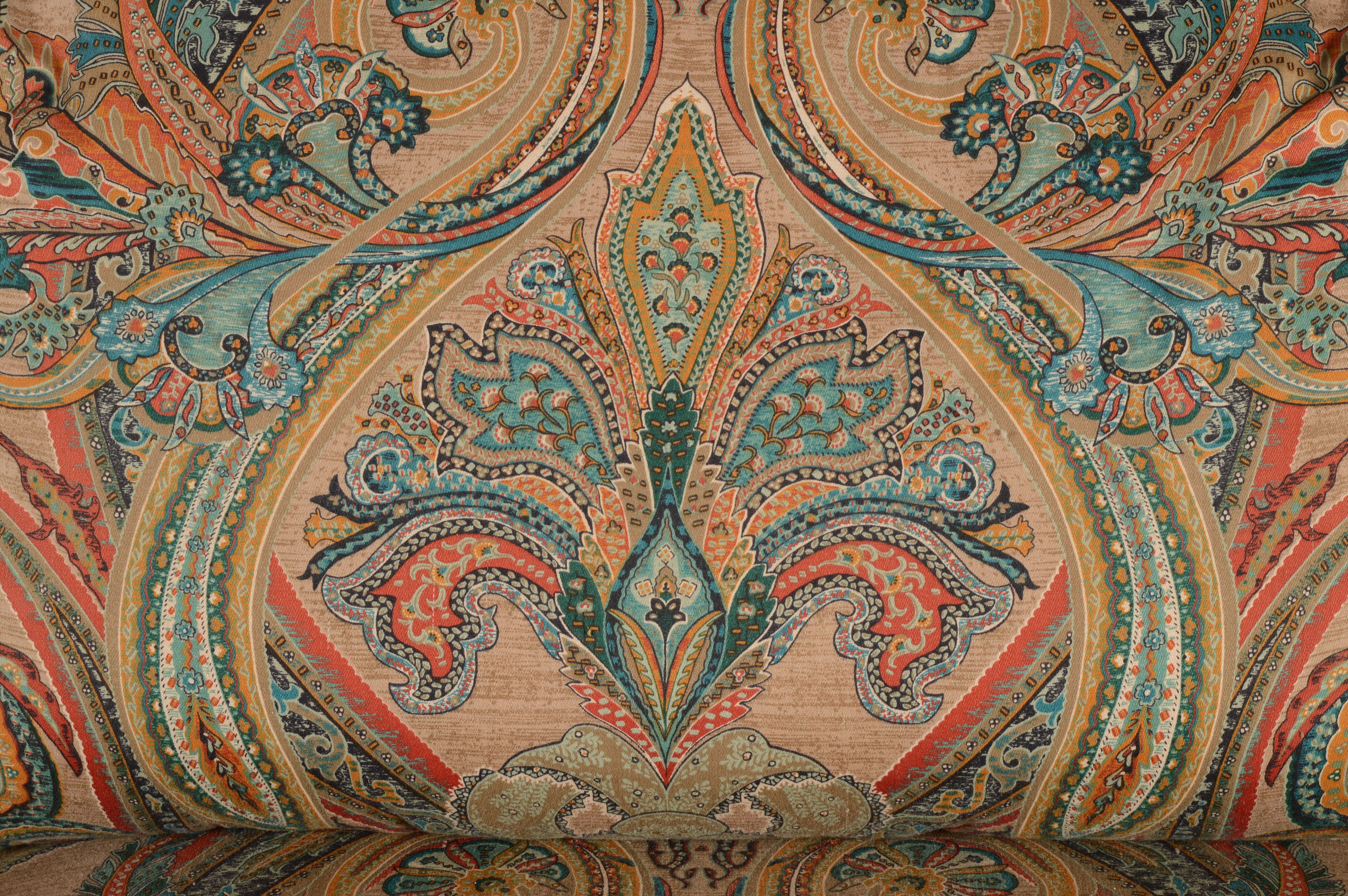 J. Royale Paisley Print Sofa