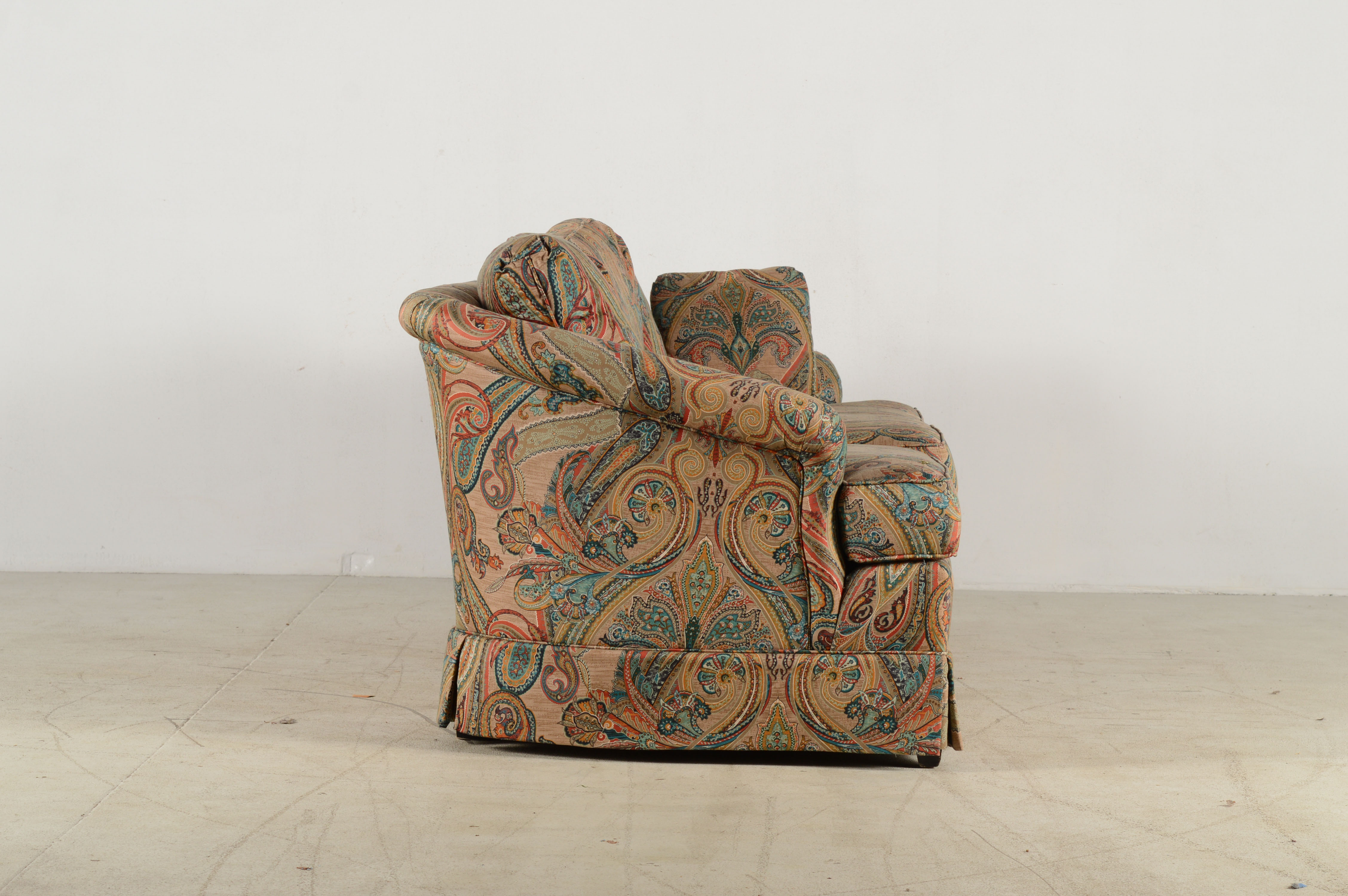 J. Royale Paisley Print Sofa