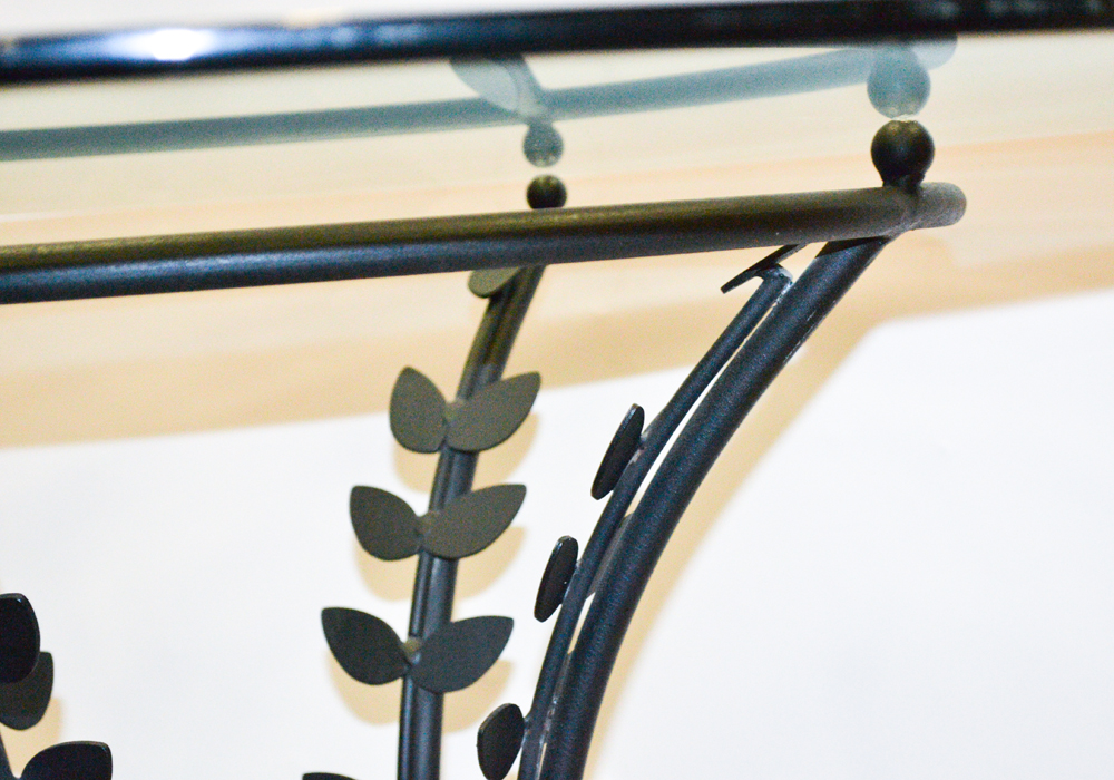 Glass Top Wrought Iron Table