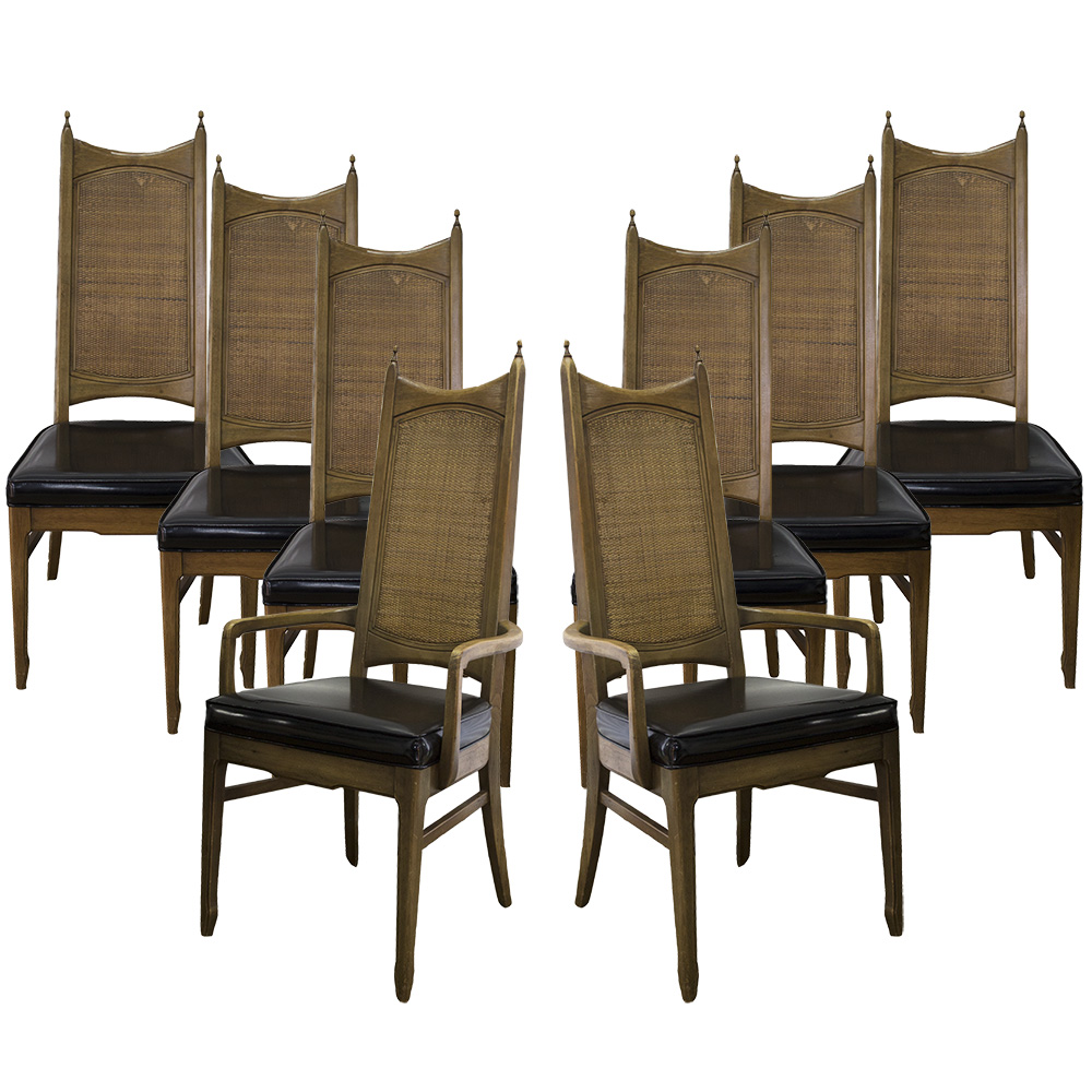 Set of Eight Mid-Century Dining Chairs