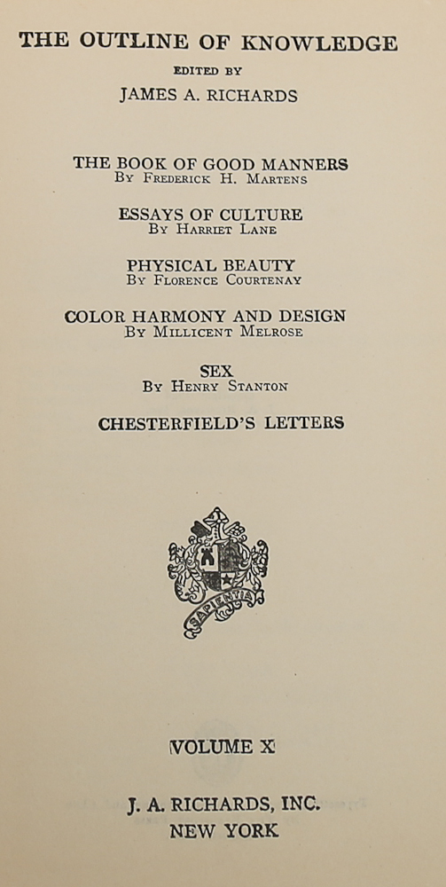 Vintage Book "The Outline of Knowledge"