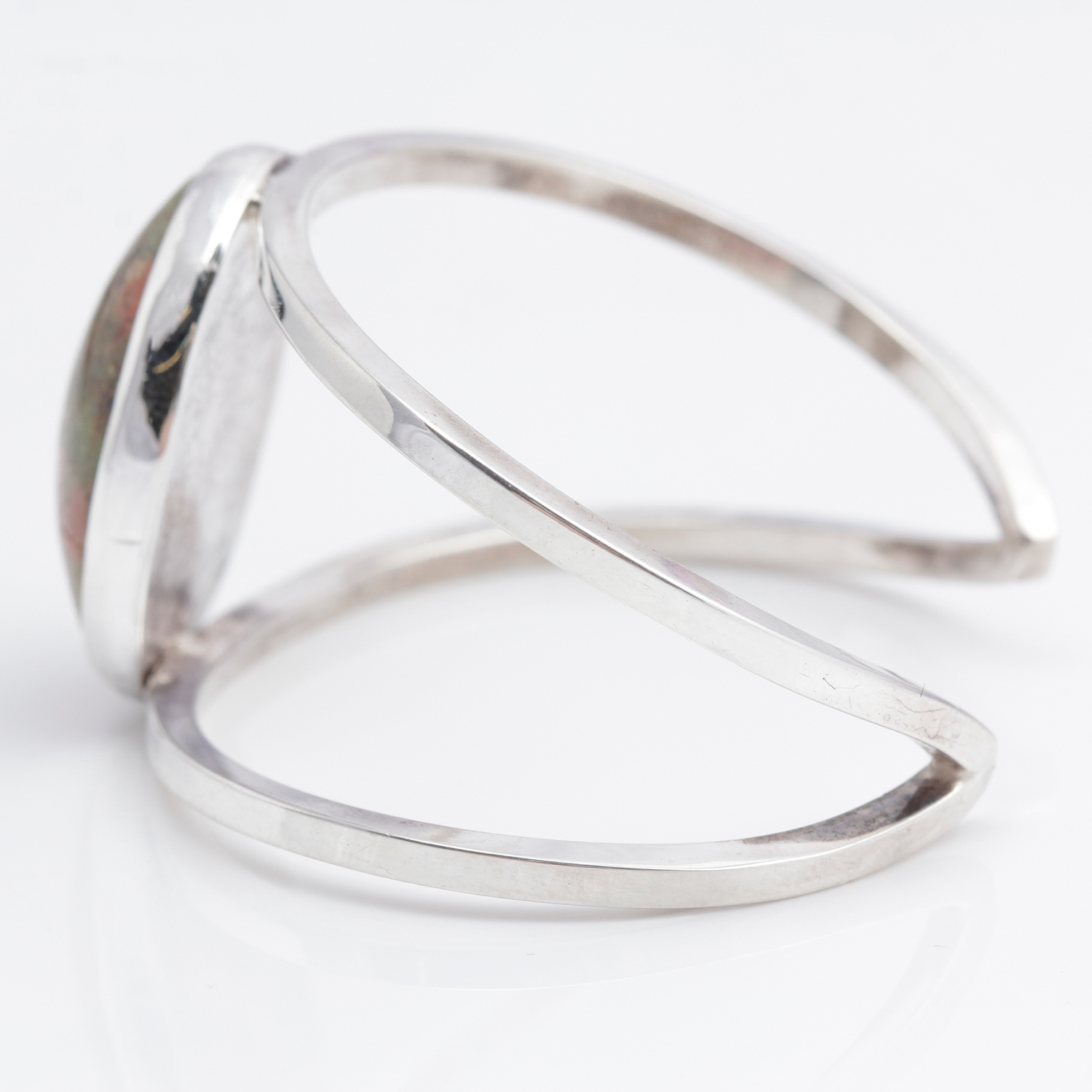 Sterling Silver Unakite Cuff