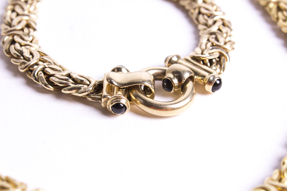 14K Italian Gold Vior Necklace and Bracelet