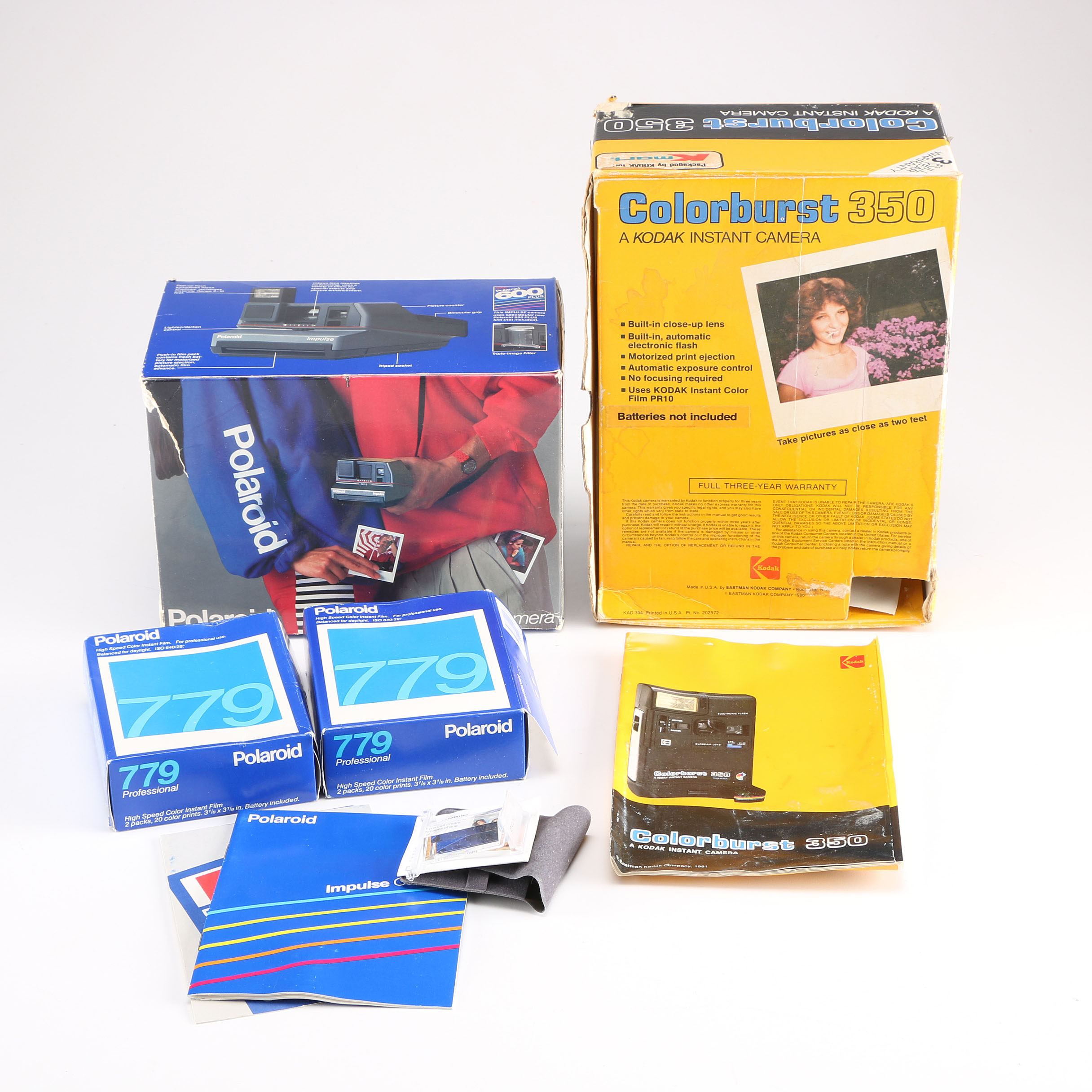 Set of Vintage Instant Cameras