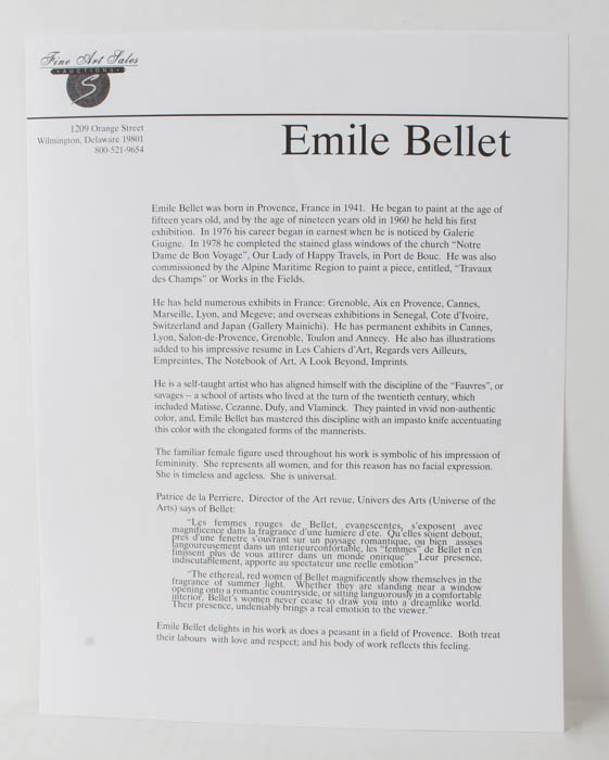 Seriolithograph "Pleine Floraison" by Emile Bellet