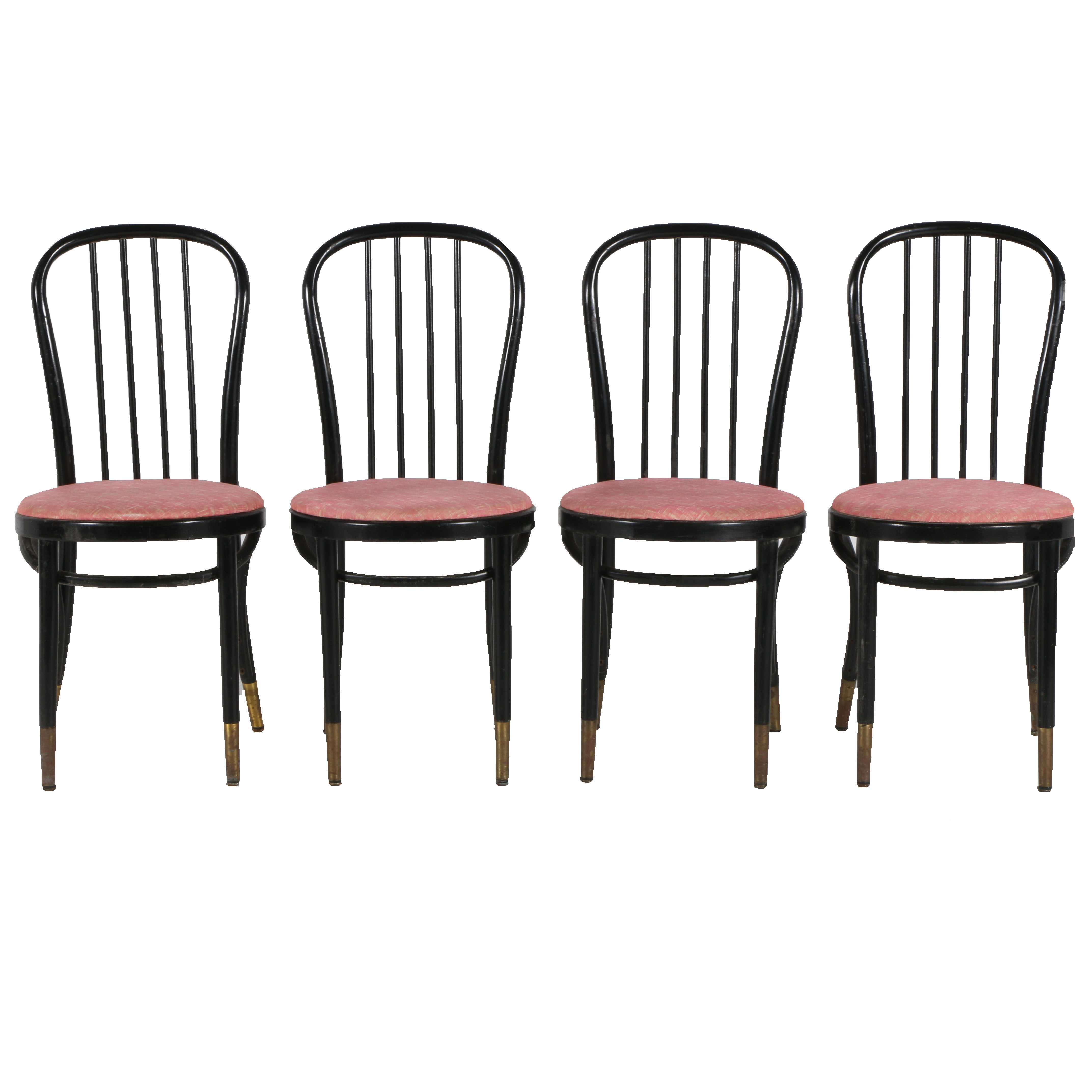 Set of Four Vintage Bent Wood Chairs