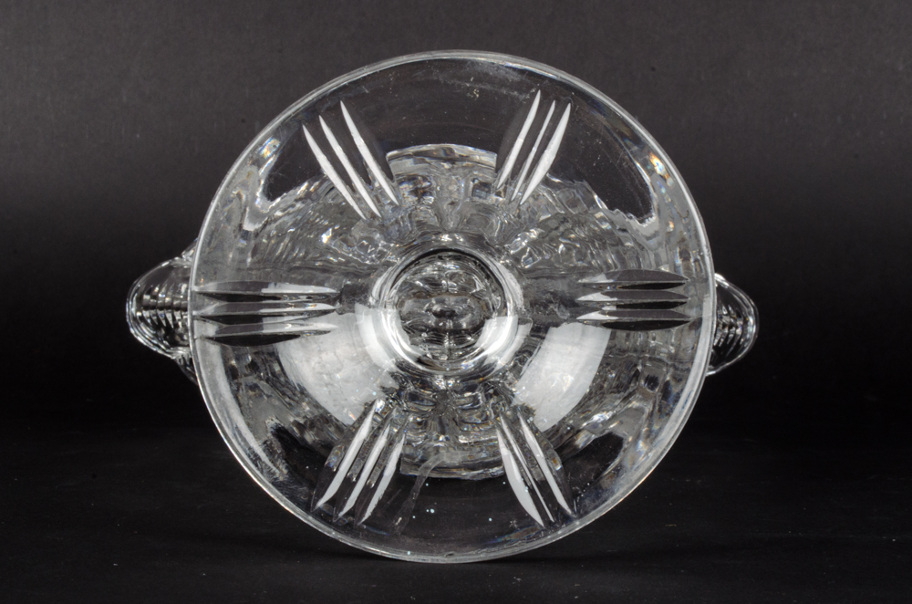 Vintage Cut Glass Fan Vase