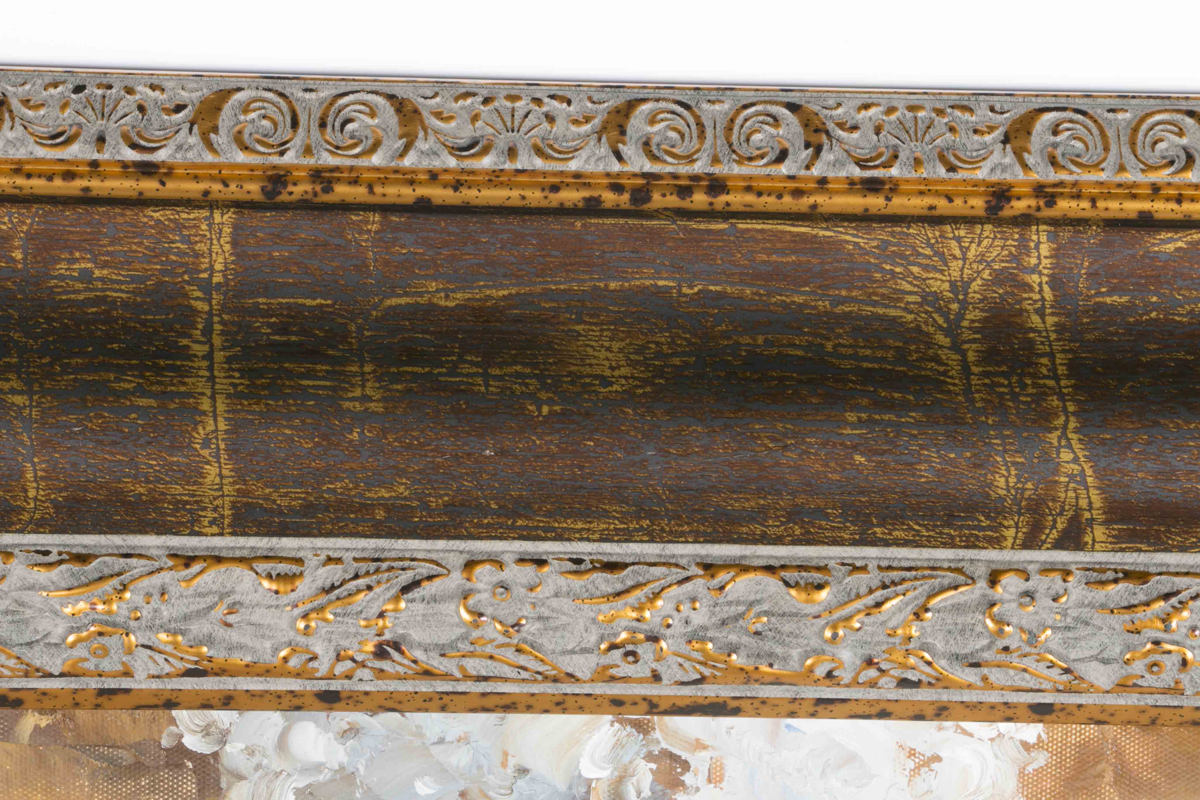 Original Oil Painting of Interior Scene with Piano