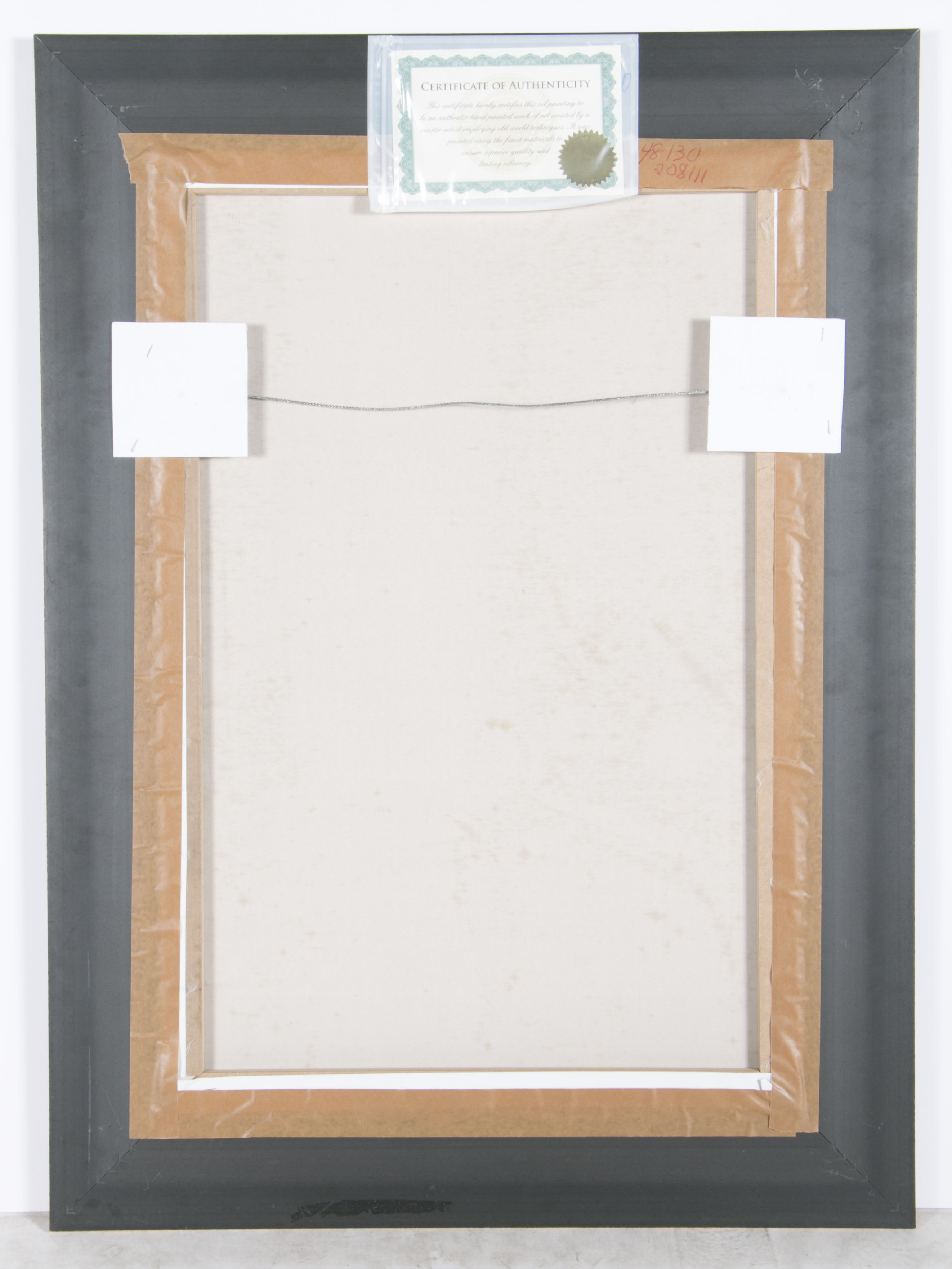 Original Oil Painting of Interior Scene with Piano