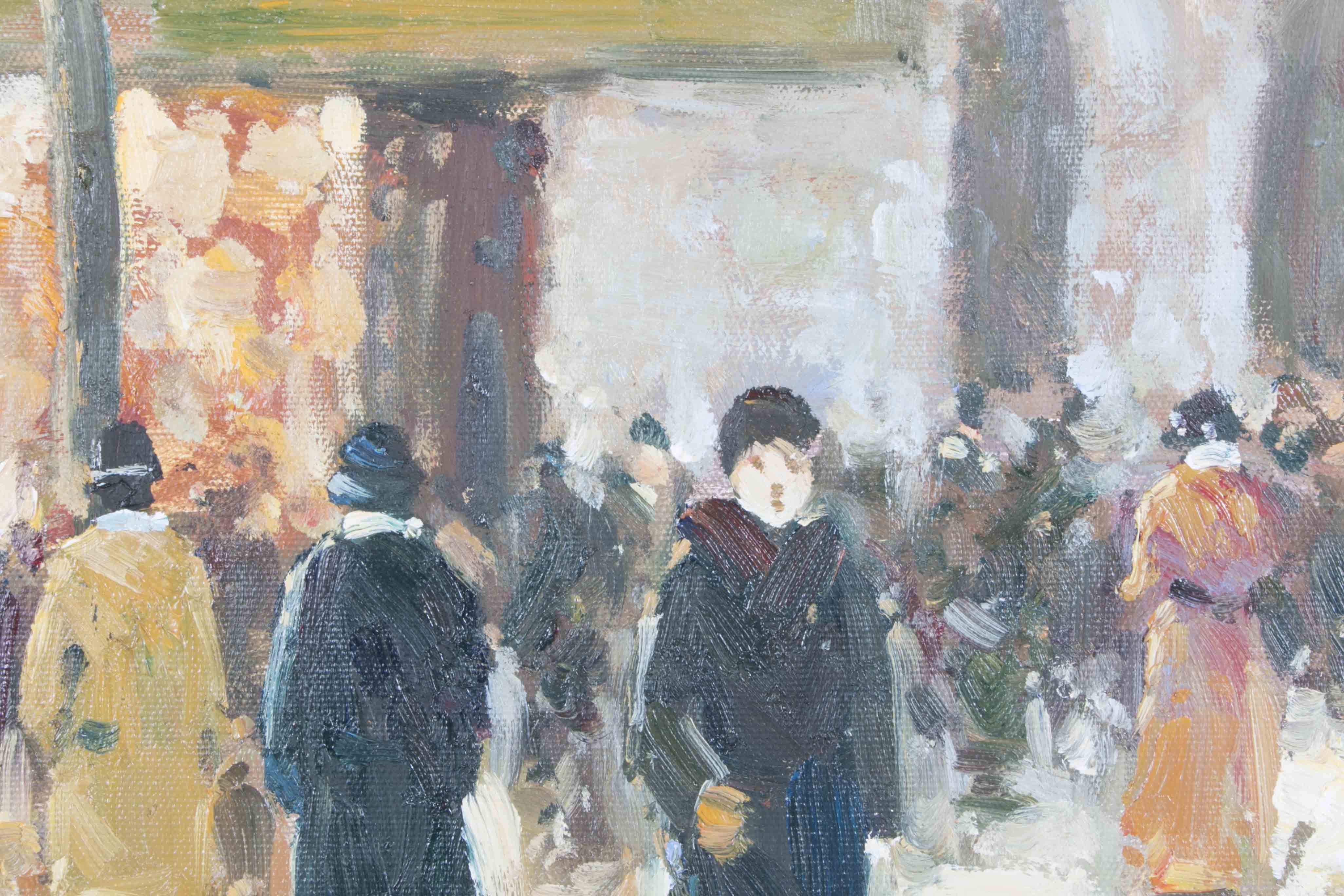 Framed Oil Painting of a Parisian Cityscape