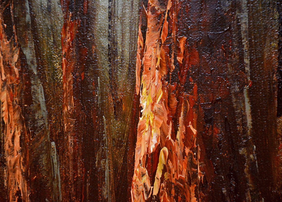 Large Framed and Signed Landscape Oil Painted by Beaker