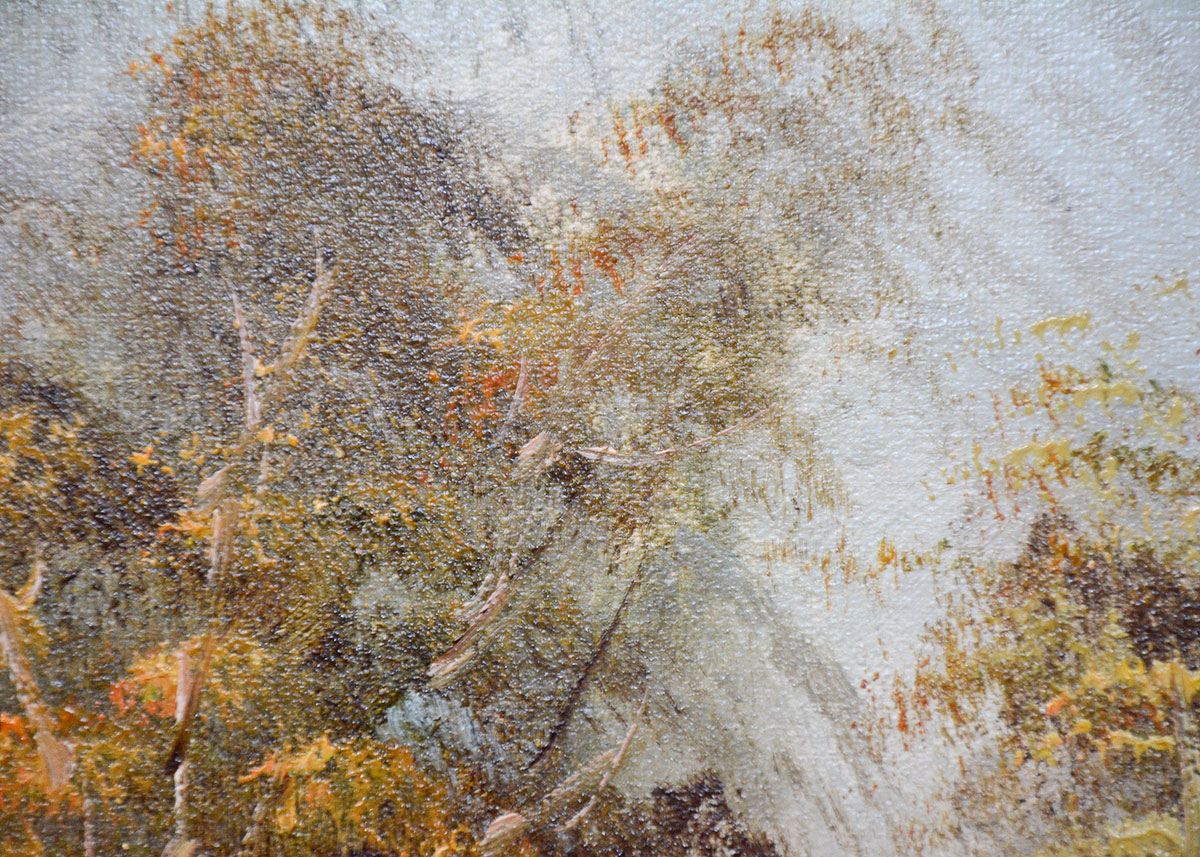 Large Framed and Signed Landscape Oil Painted by Beaker