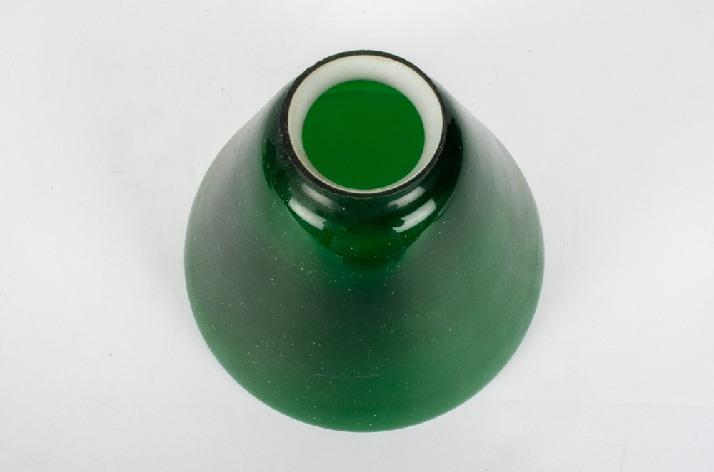 Vintage Green Glass Cone Shades
