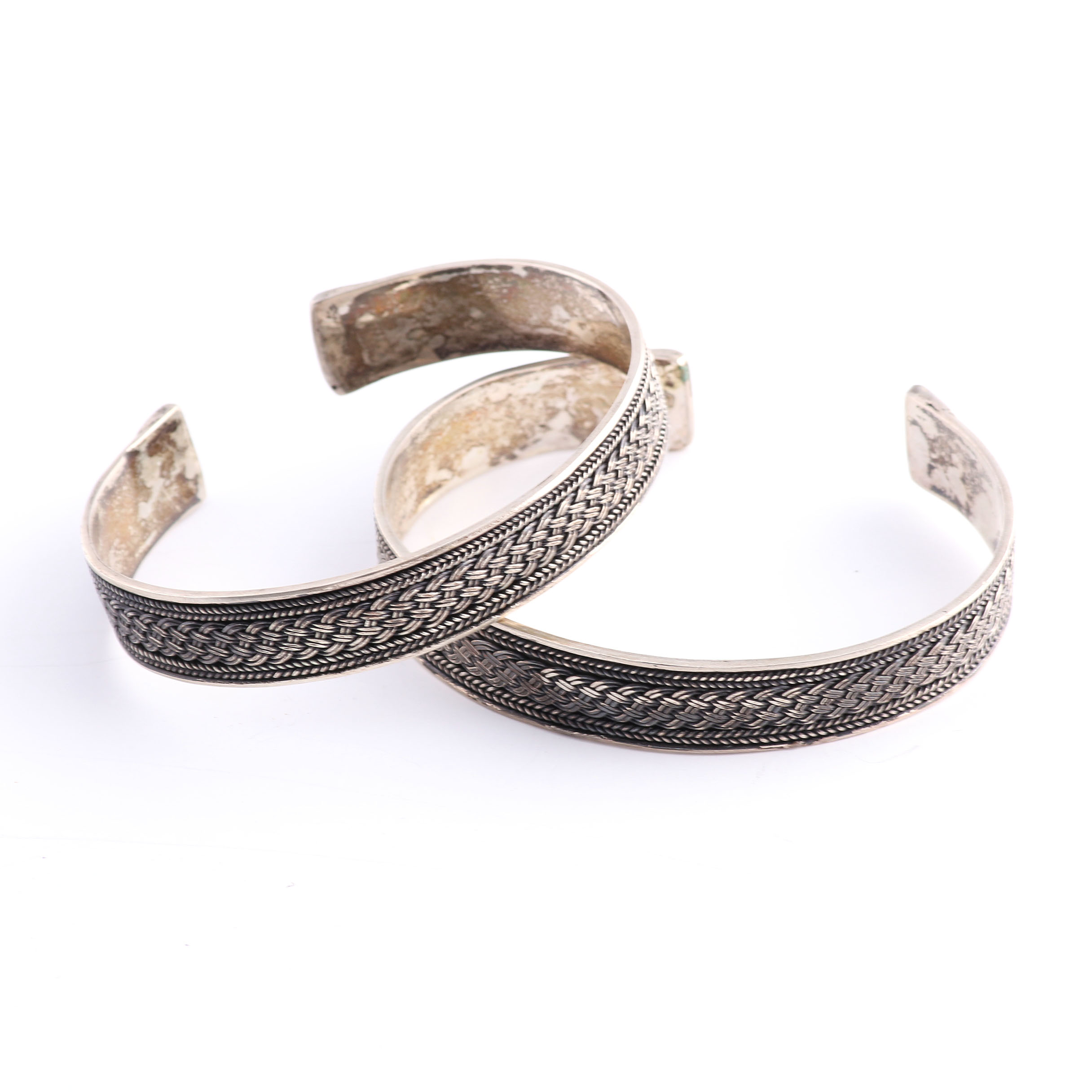 Pair of Silver Cuff Bracelets