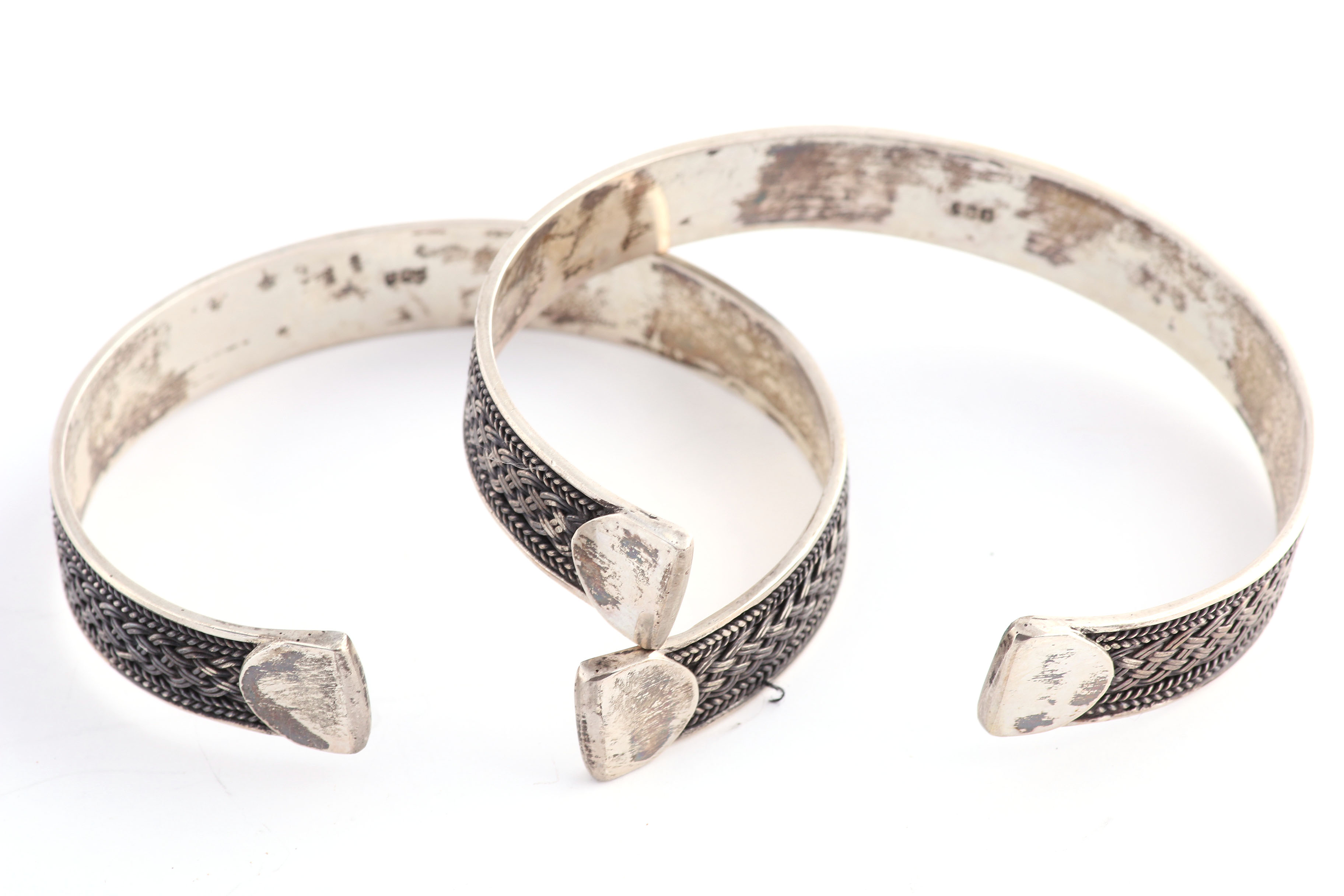 Pair of Silver Cuff Bracelets