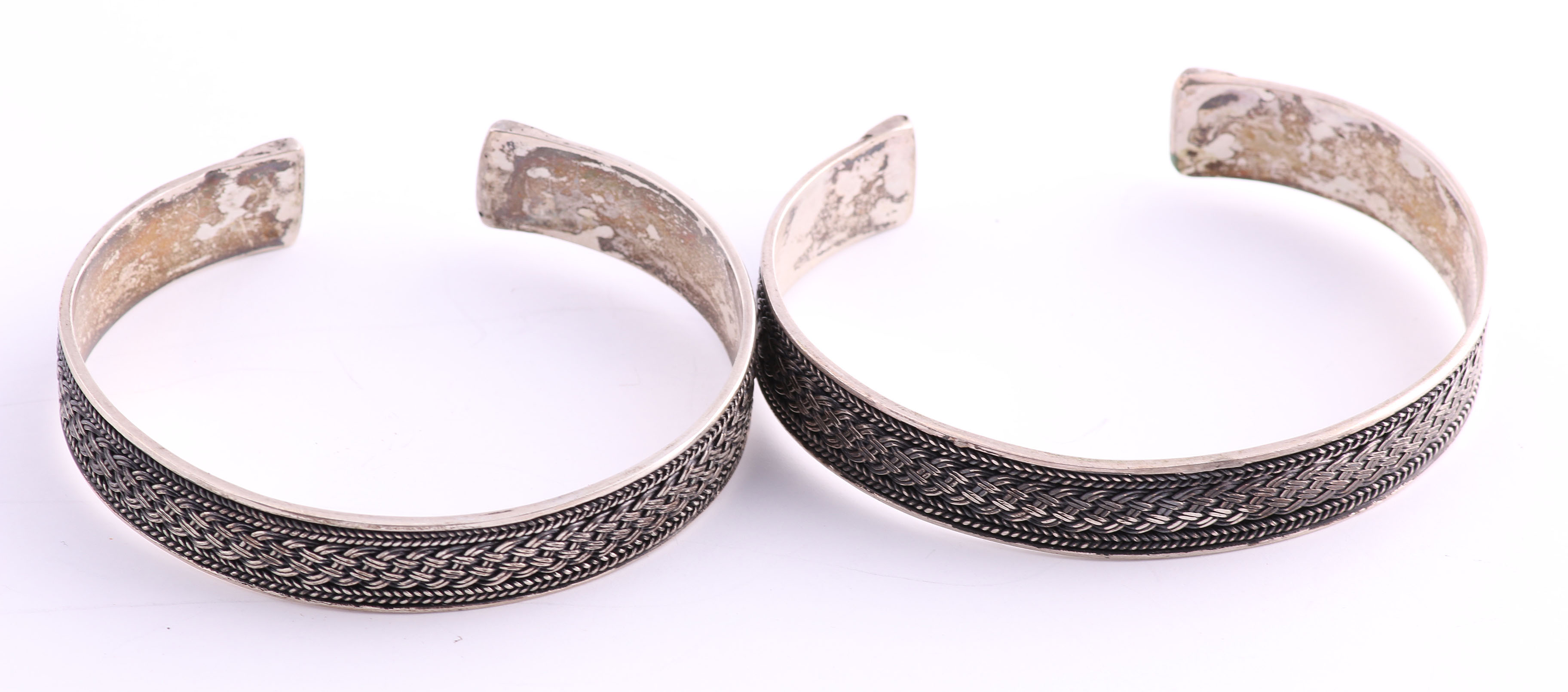 Pair of Silver Cuff Bracelets