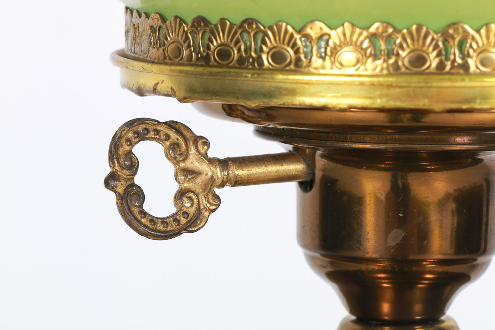 Vintage Jadite and Glass Globe Floor Lamp