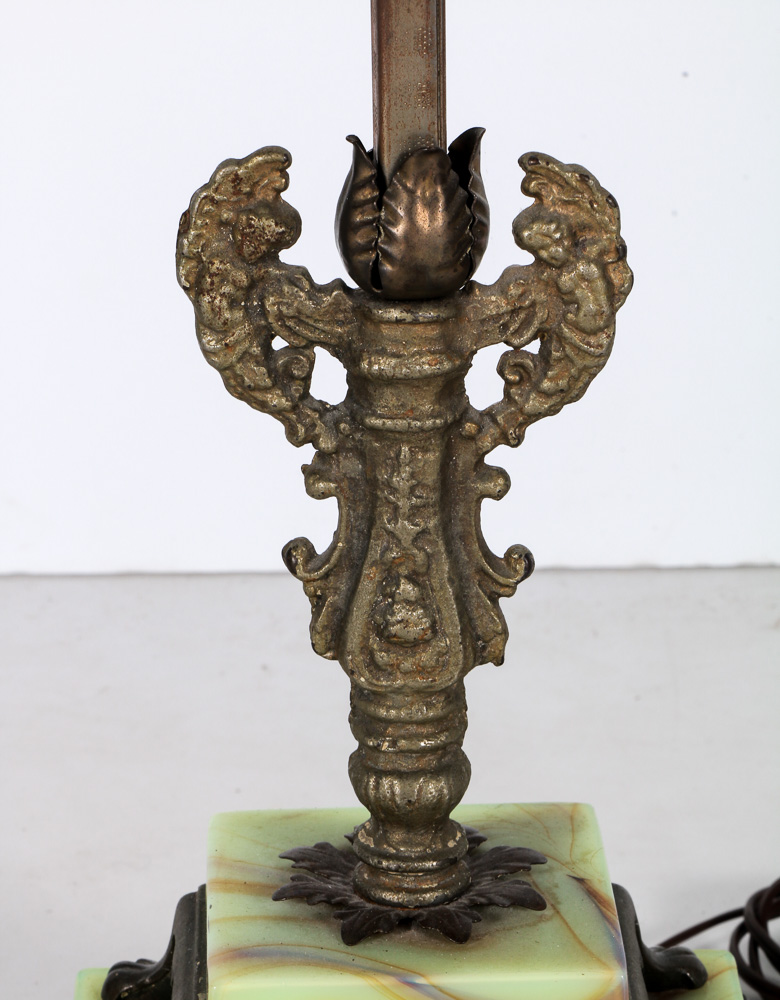 Vintage Jadite and Glass Globe Floor Lamp