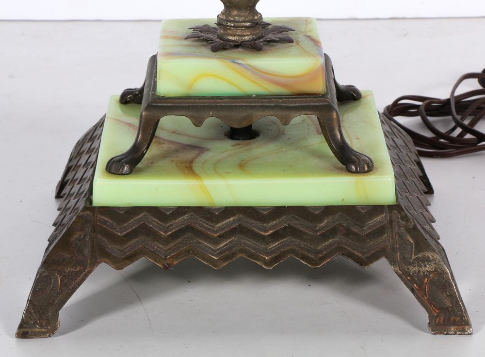 Vintage Jadite and Glass Globe Floor Lamp