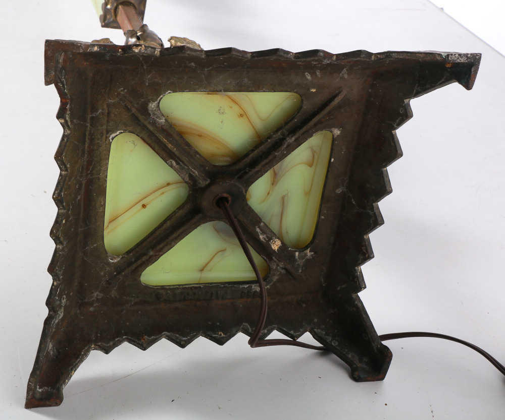 Vintage Jadite and Glass Globe Floor Lamp