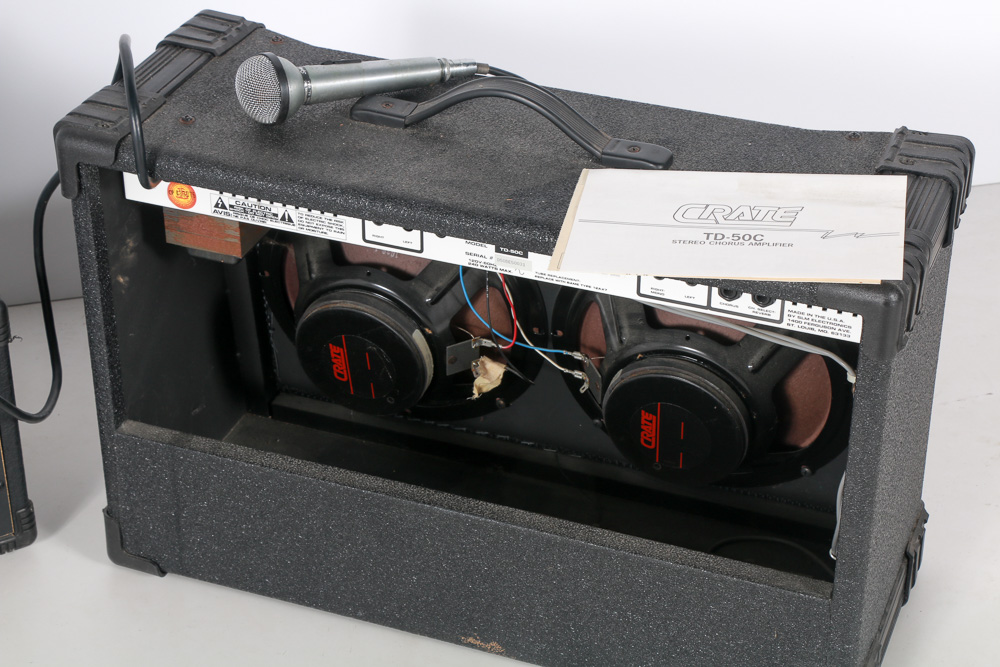 Crate and Boss Guitar Amplifiers