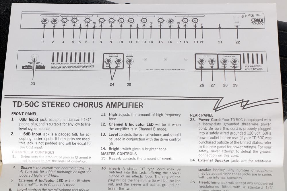 Crate and Boss Guitar Amplifiers