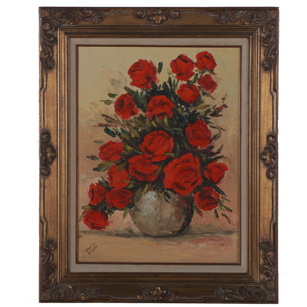Rose Ella Forsythe Original Signed Still Life Painting