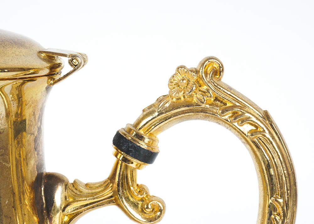 Gold Toned Metal Tea Set