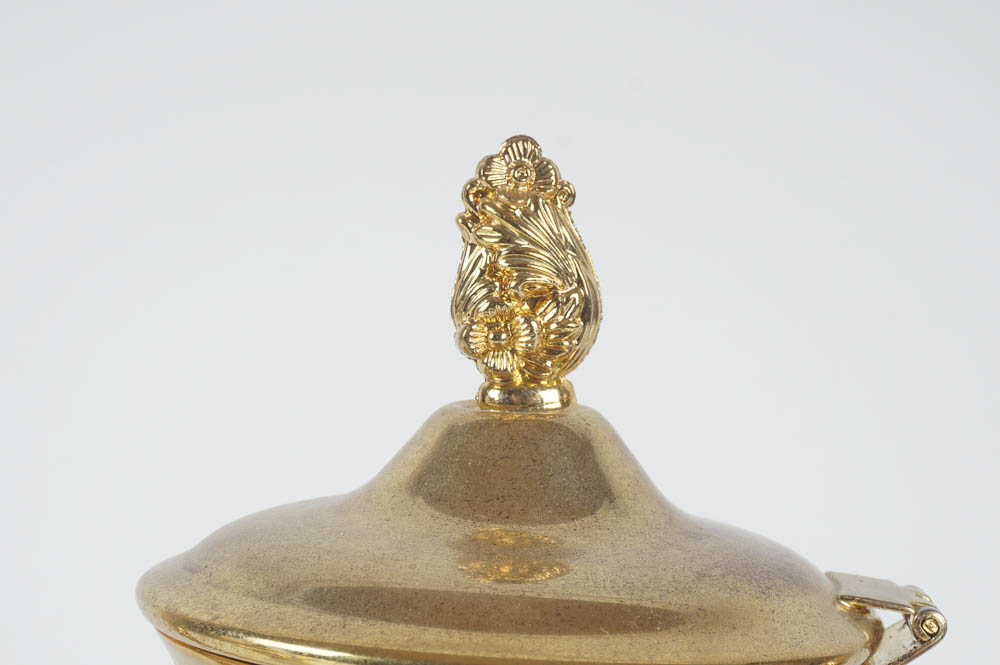 Gold Toned Metal Tea Set