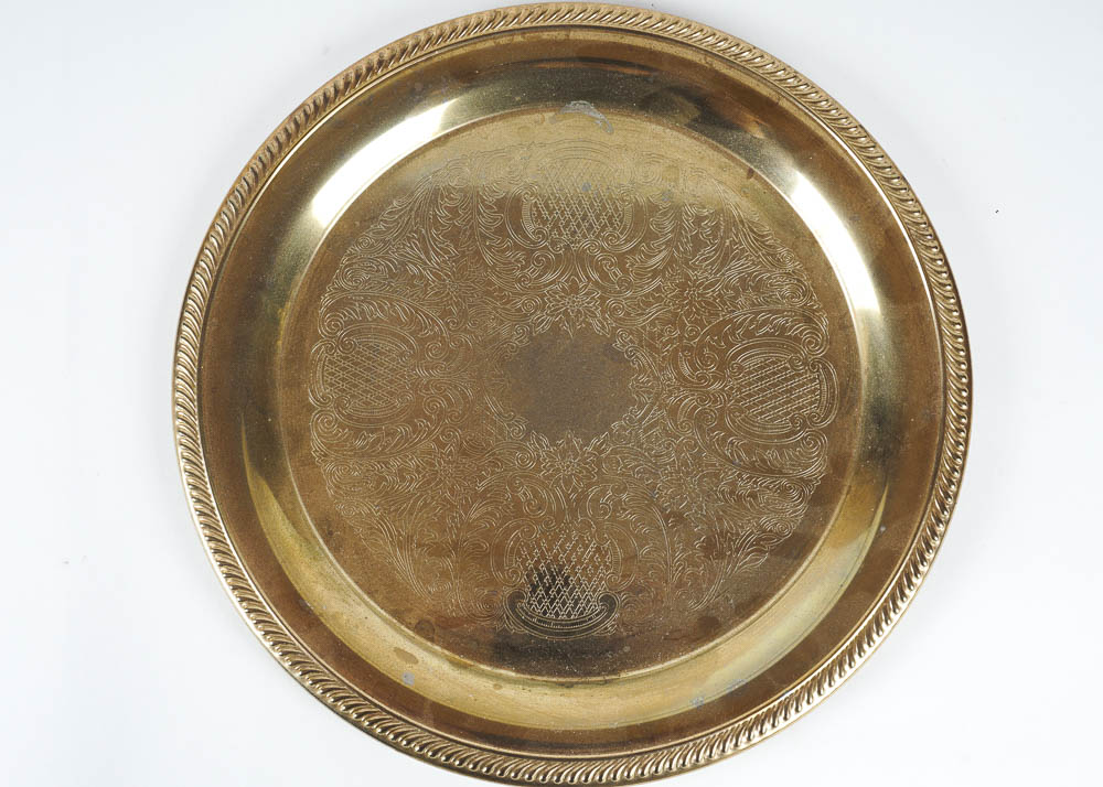 Gold Toned Metal Tea Set