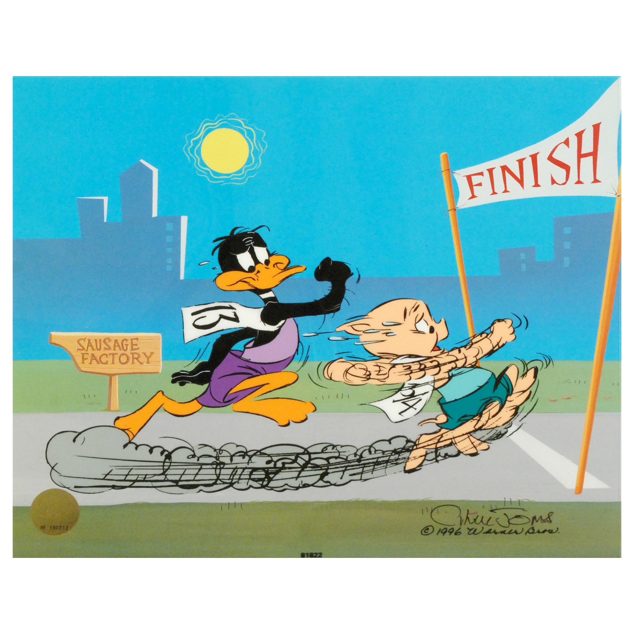 Chuck Jones "Sausage Factory" Numbered and Signed Cel