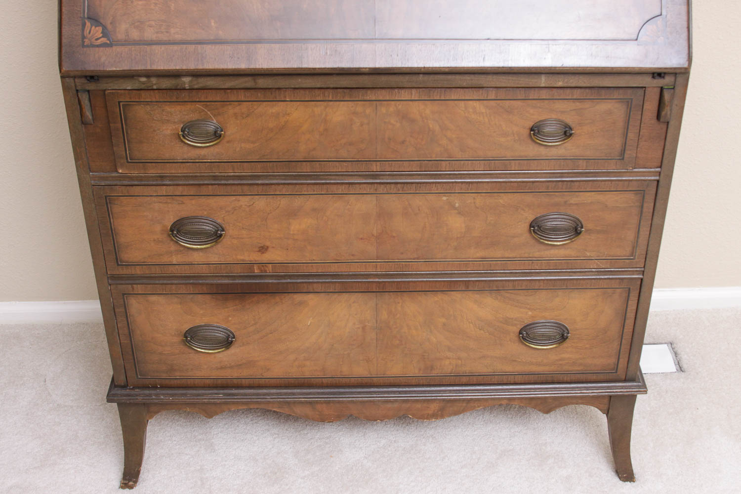 Vintage Chippendale Secretary Desk