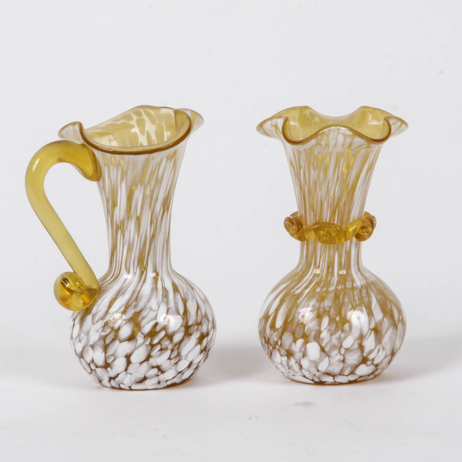 Pair of Decorative Glass Vessels