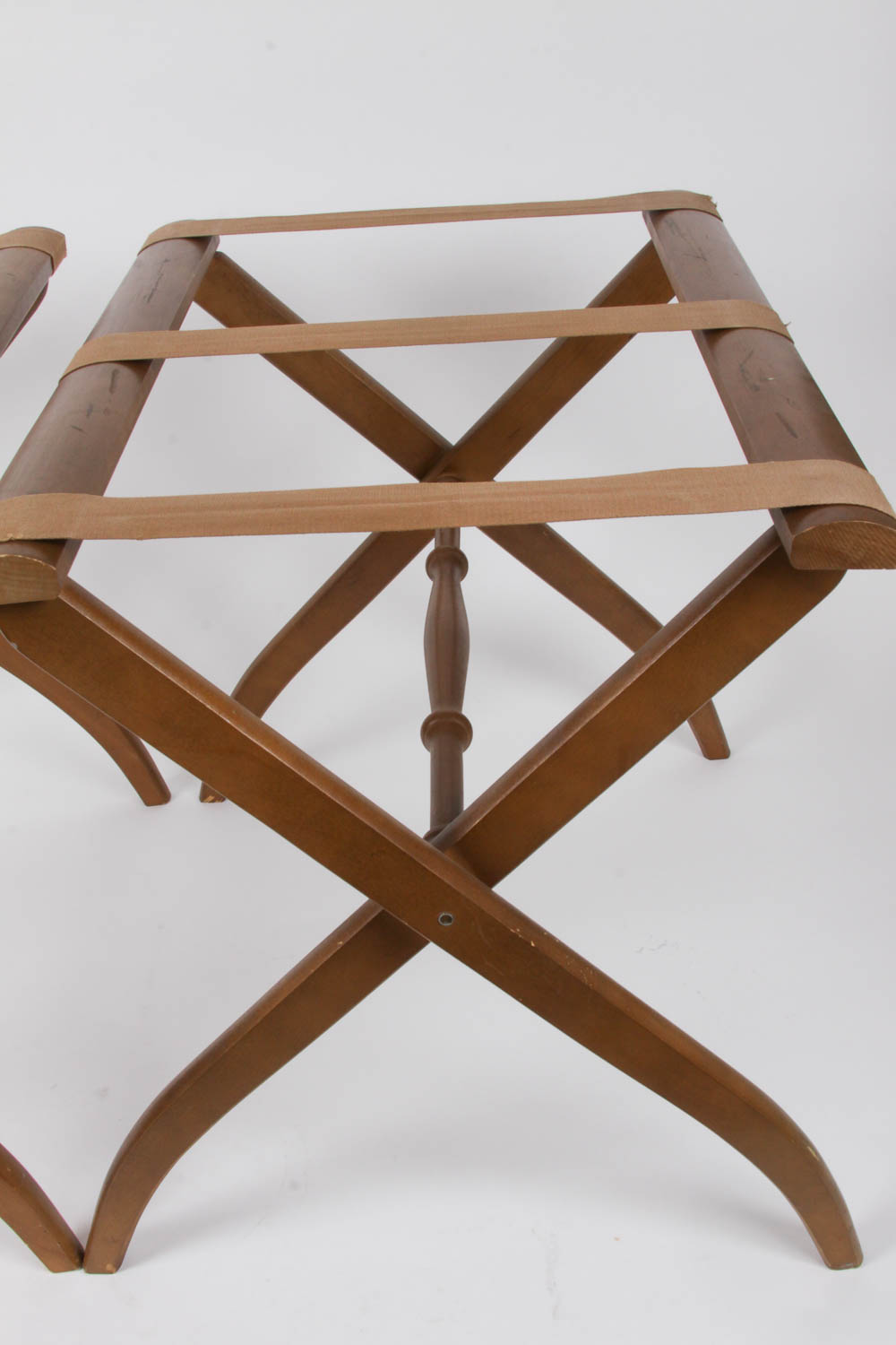 Pair of Wooden Luggage Racks