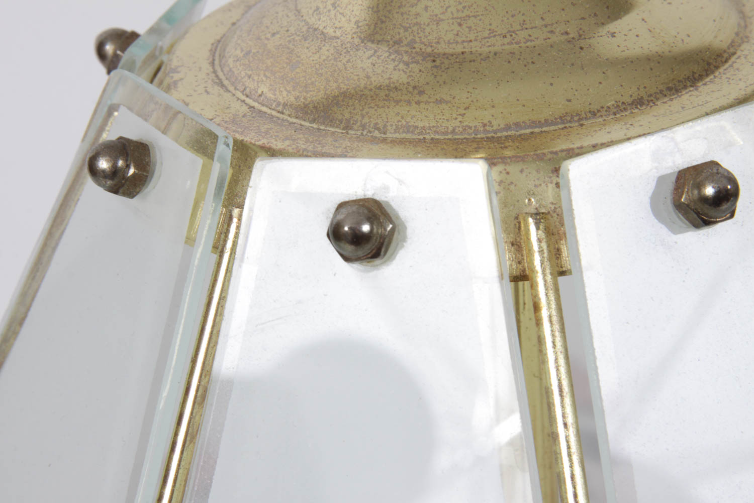 Metal and Glass Vintage Lamp