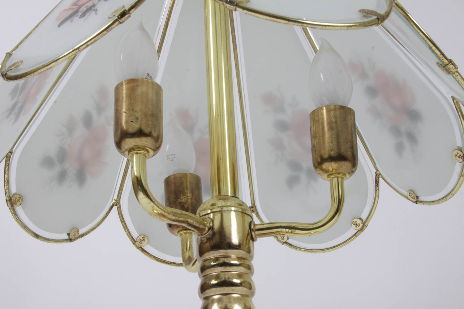 Metal and Glass Vintage Lamp