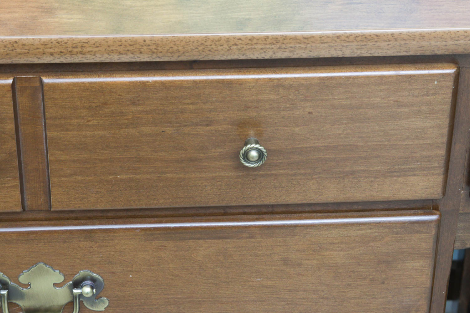 Ethan Allen Desk with Corner Bookcase and Chair