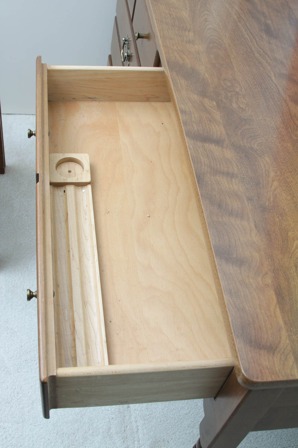 Ethan Allen Desk with Corner Bookcase and Chair