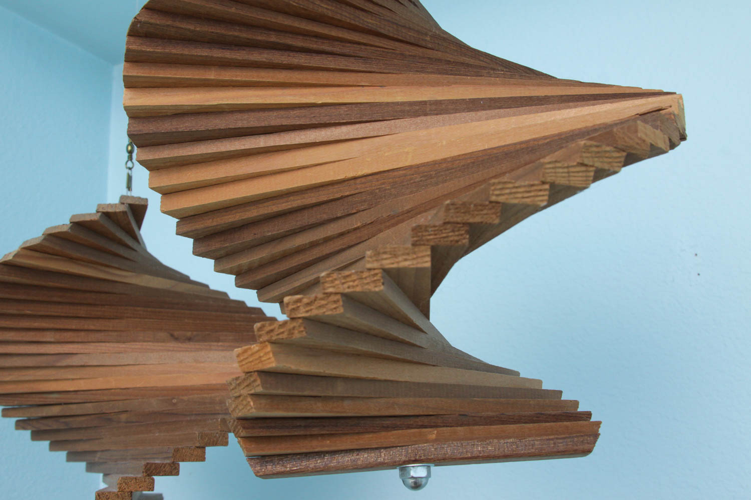 Pair of Wooden Aerial Sculptures