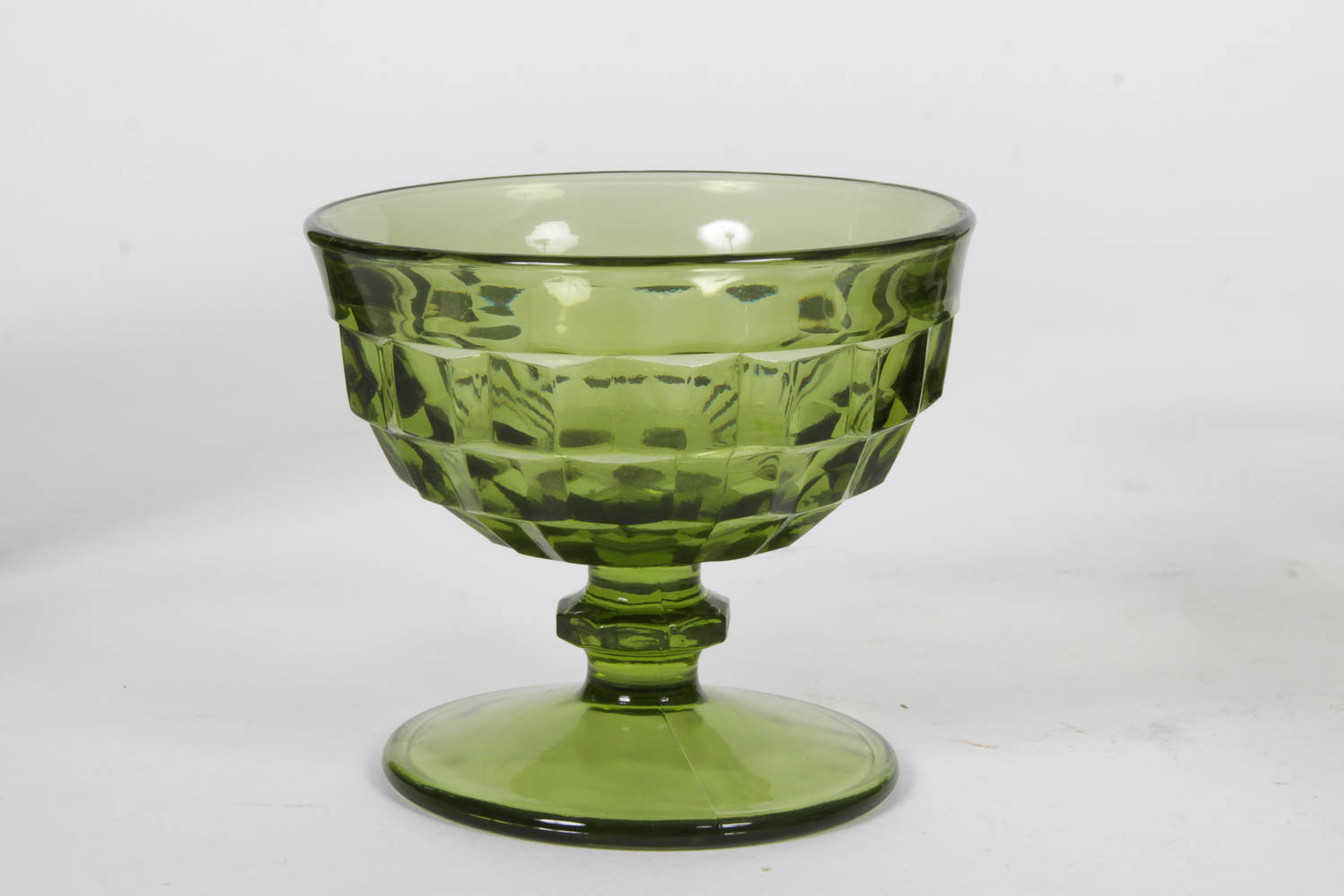 Green Whitehall Glass Pitcher and Glasses