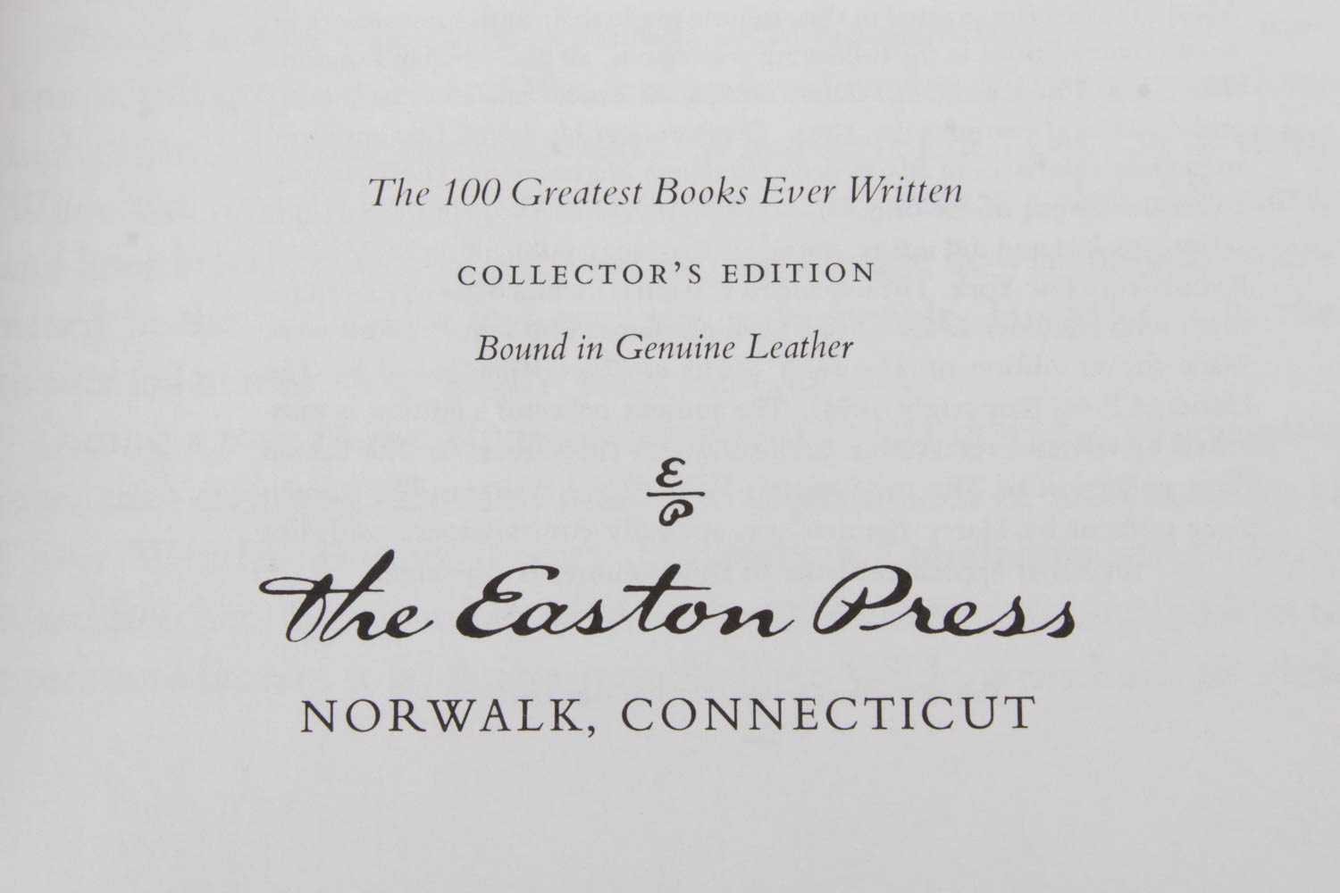 A Vintage Collection of The Easton Press Leather Bound Books