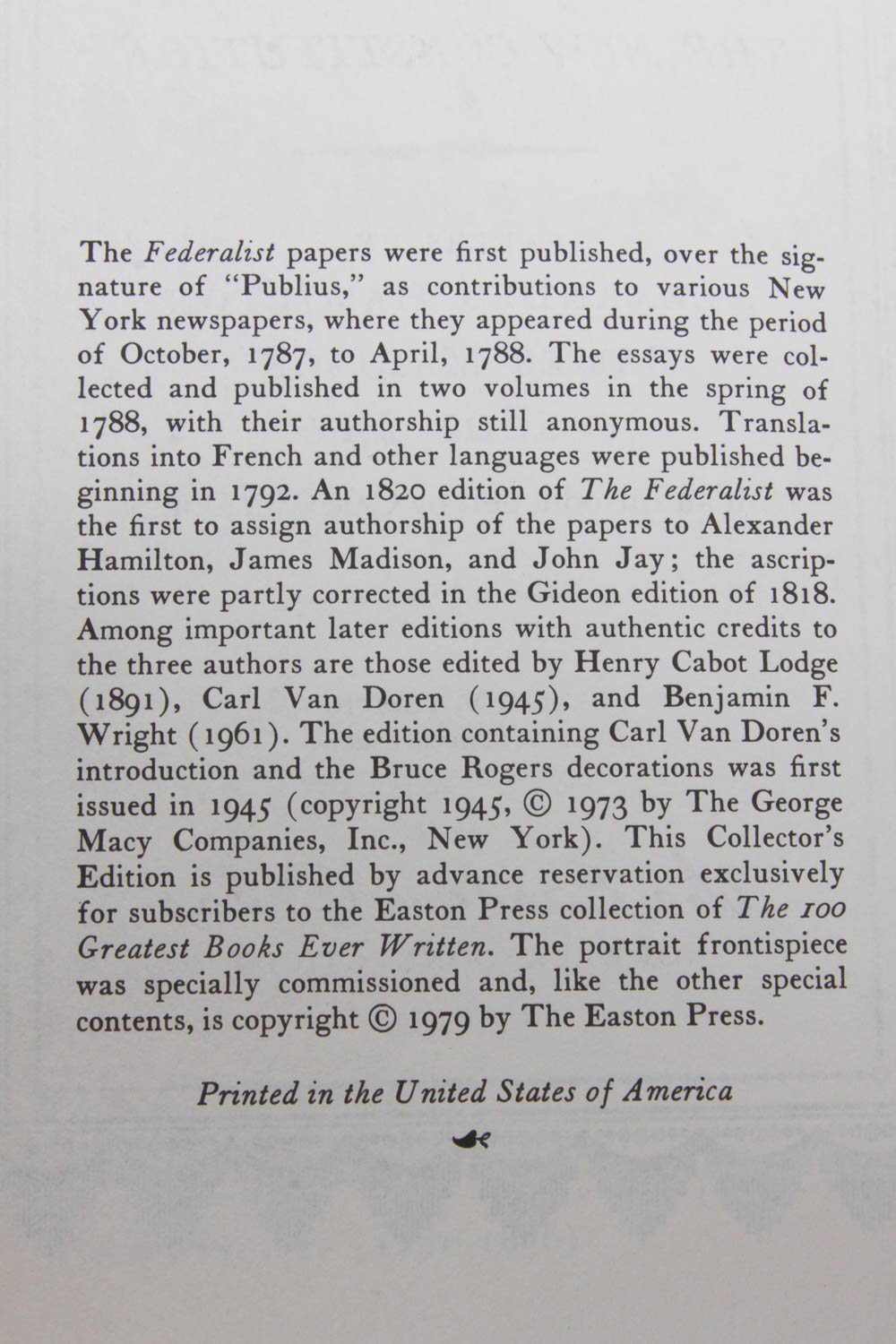 Trio of The Easton Press Leather Bound Books