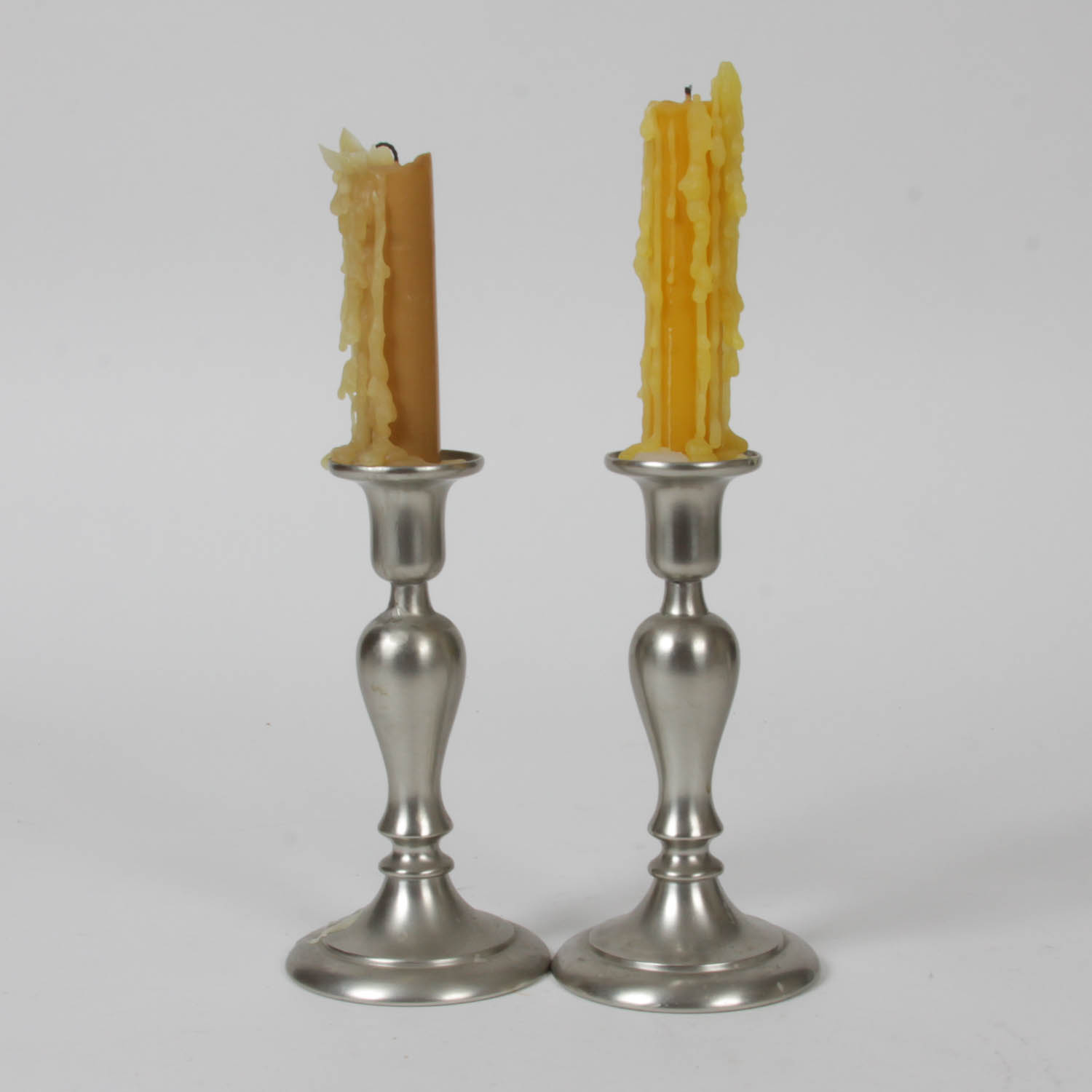 Pair of Royal Holland Pewter Candlestick Holders