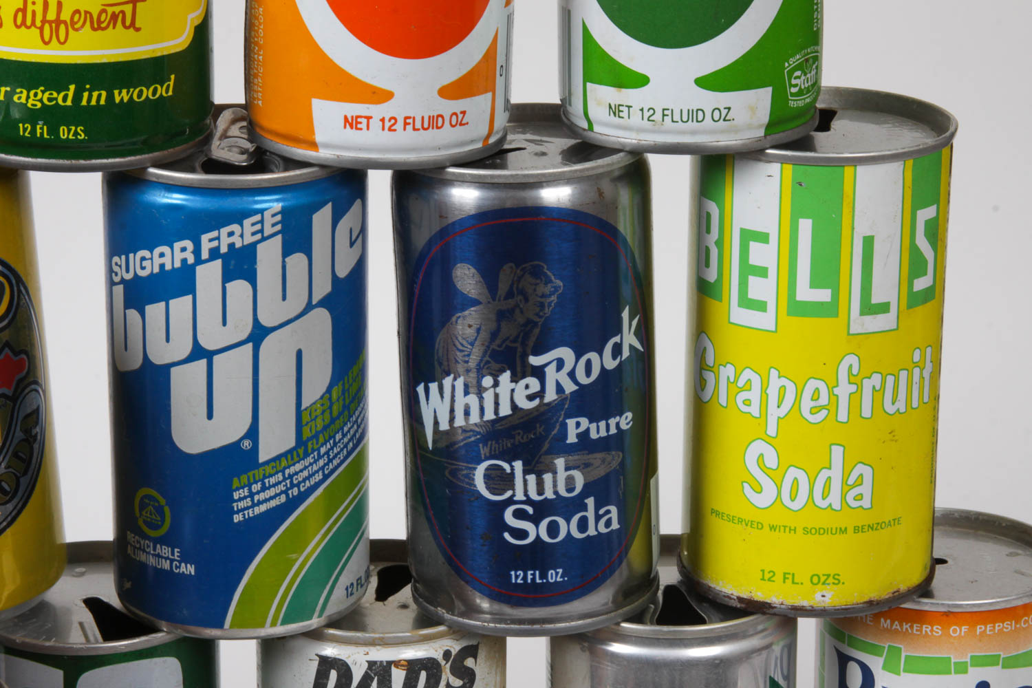 Assortment of Vintage Soda Cans