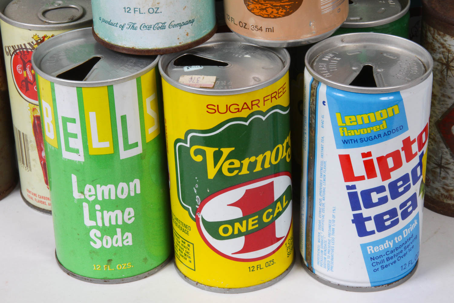 Assortment of Vintage Soda Cans